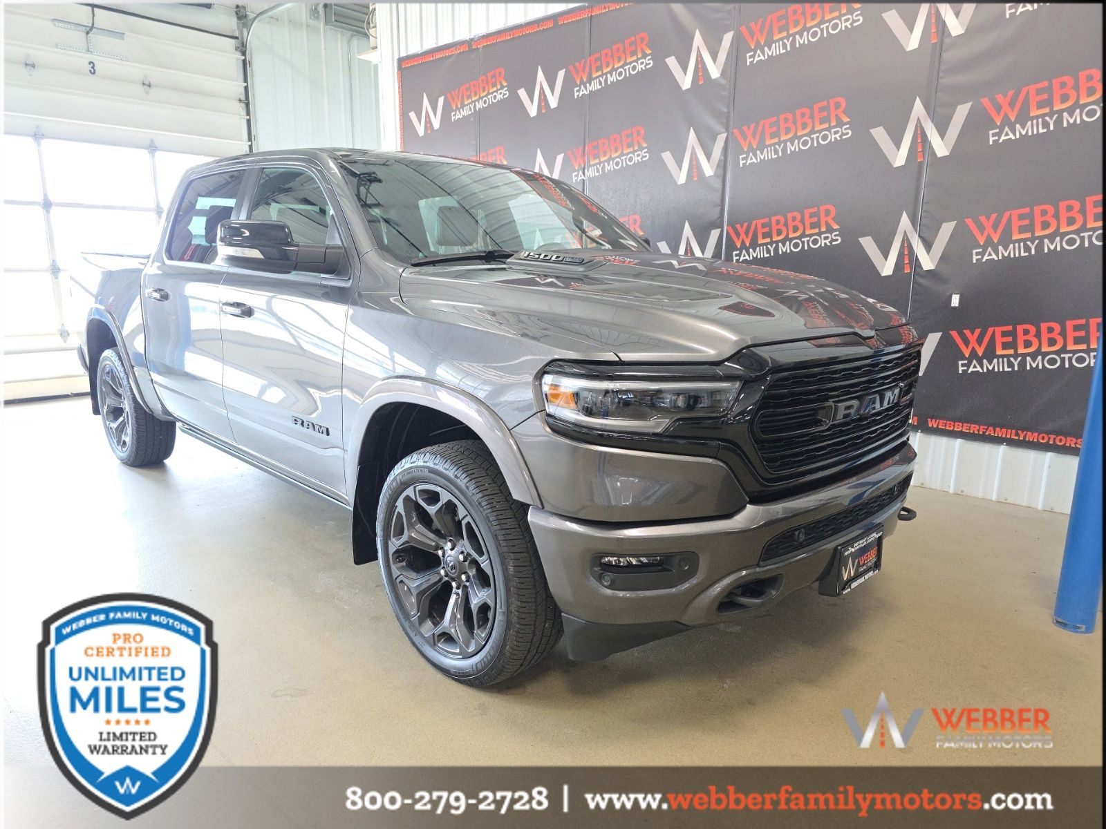Gray (Granite Crystal Metallic Clearcoat) 2021 RAM 1500 Pickup Truck Four-Wheel Drive 8-Speed Automatic