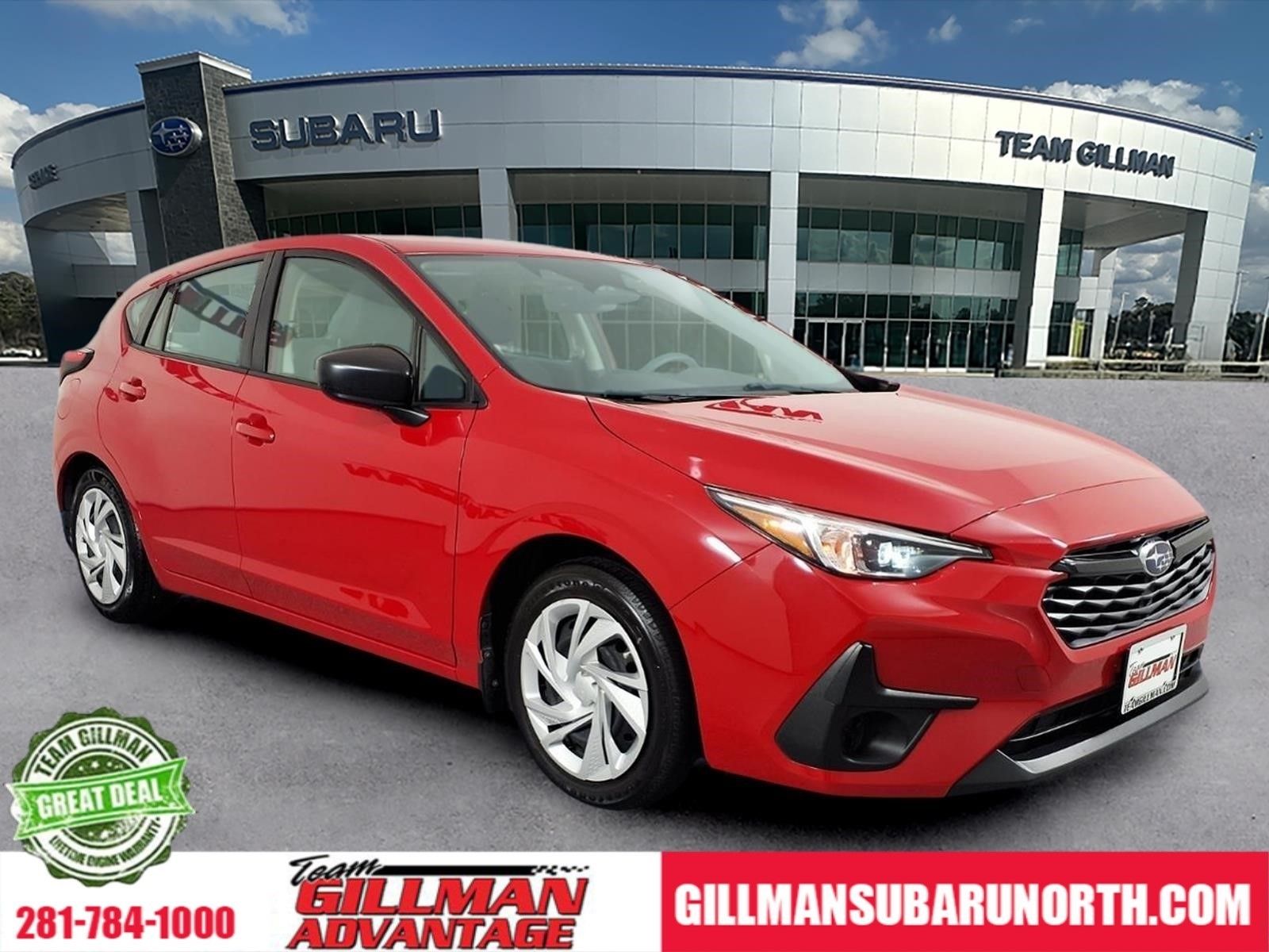 Pure Red 2024 Subaru Impreza Wagon All-Wheel Drive Continuously Variable Transmission