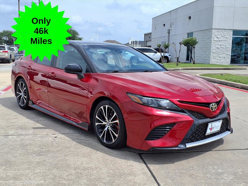 2020 Toyota Camry TRD V6 Red at Joe Myers Mazda Kia