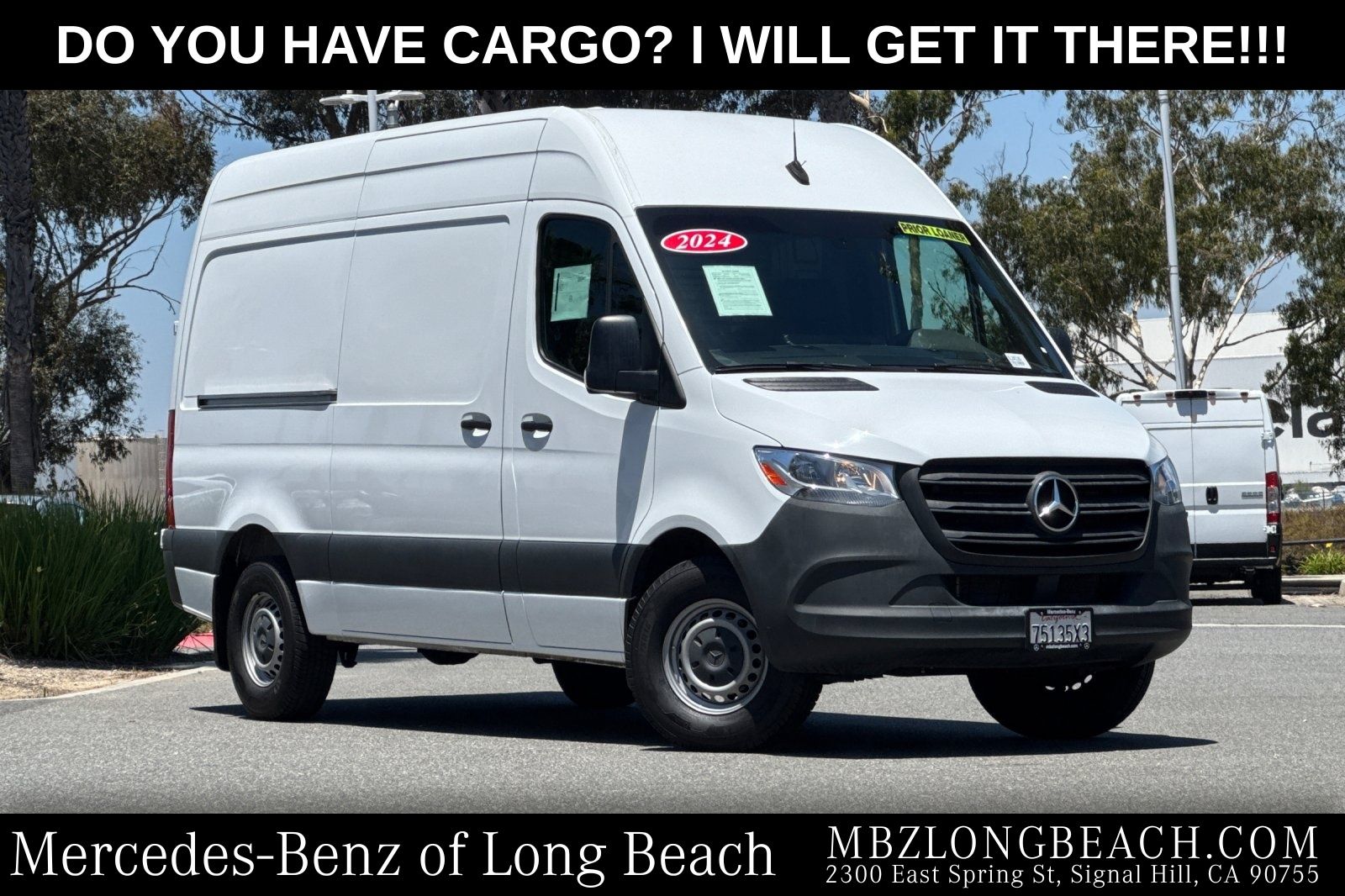 Arctic White 2024 Mercedes-Benz Sprinter Cargo Van Rear-Wheel Drive 9-Speed Automatic