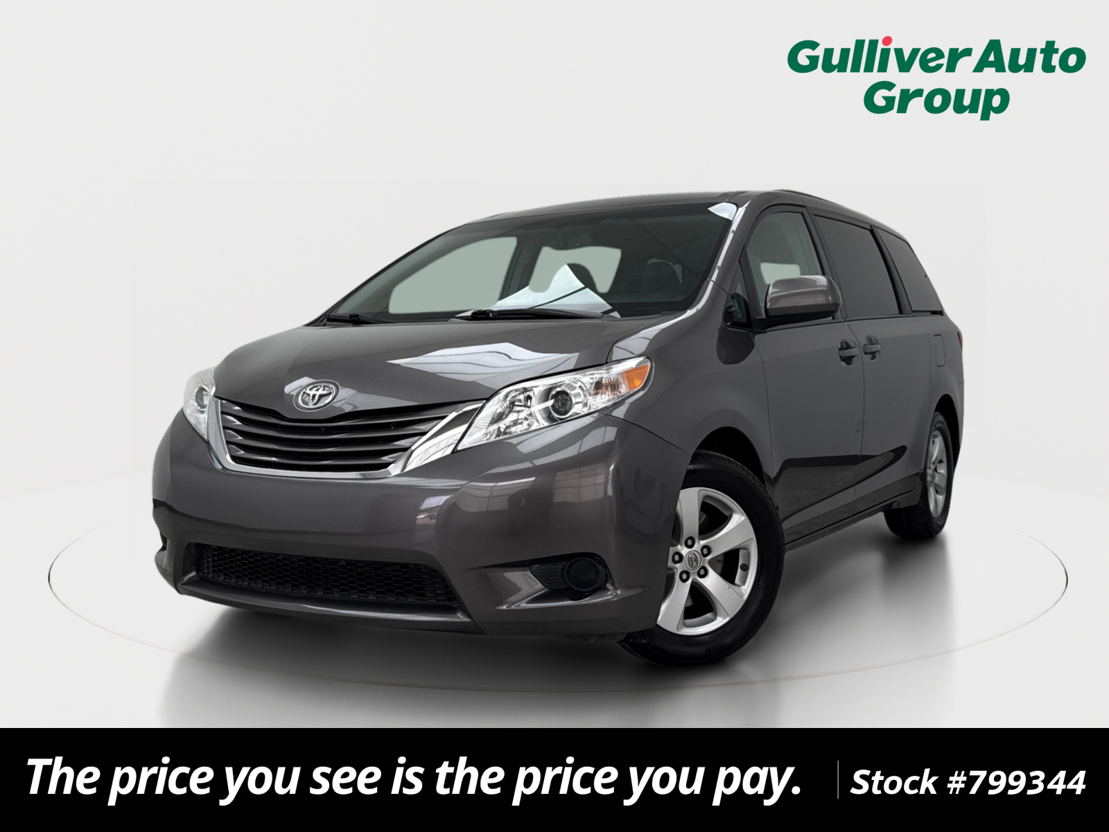 Predawn Gray Mica 2017 Toyota Sienna Minivan Front-Wheel Drive 8-Speed Automatic