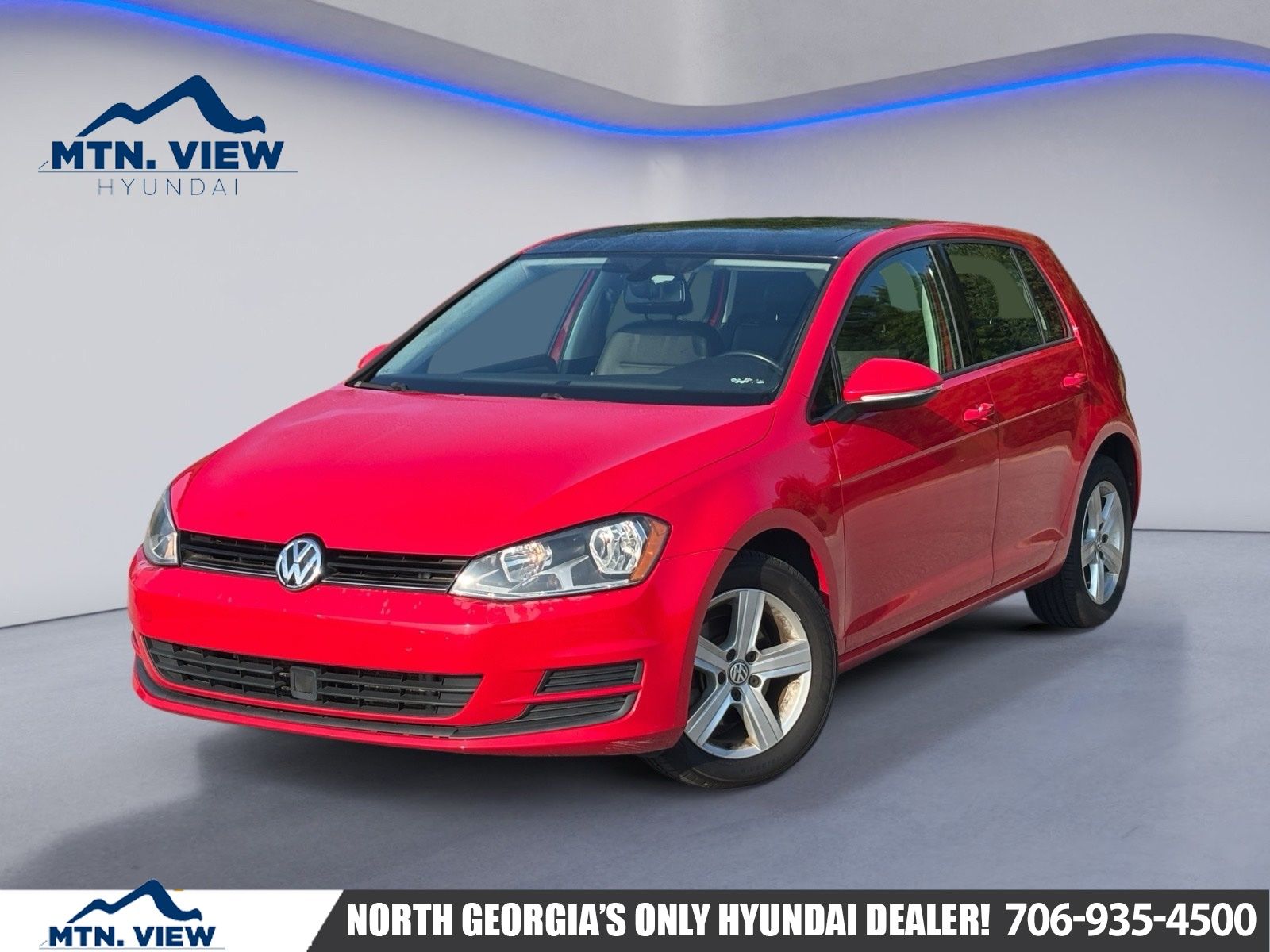 Tornado Red 2017 Volkswagen Golf Hatchback Front-Wheel Drive 6-Speed Automatic