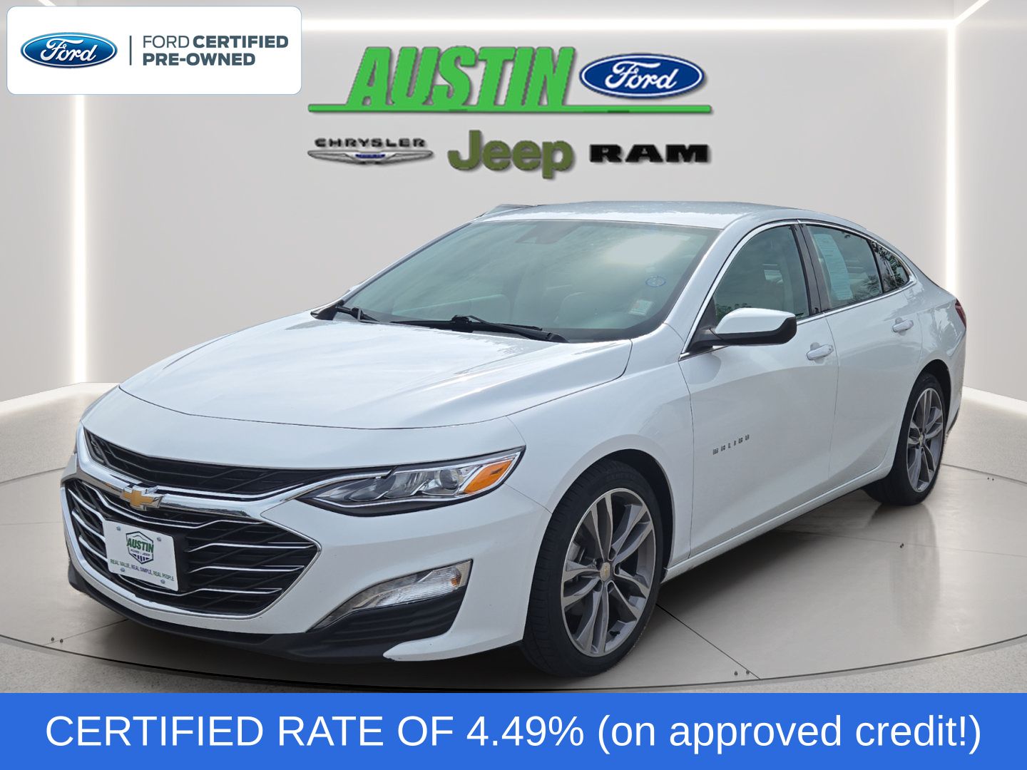 Summit White 2024 Chevrolet Malibu Sedan Front-Wheel Drive Continuously Variable Transmission