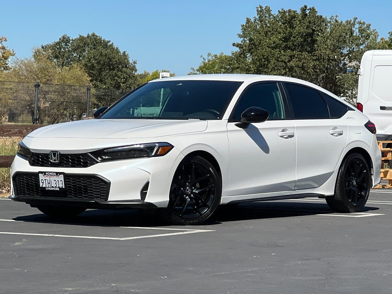 White 2025 Honda Civic Hatchback Hatchback Front-Wheel Drive Continuously Variable Transmission