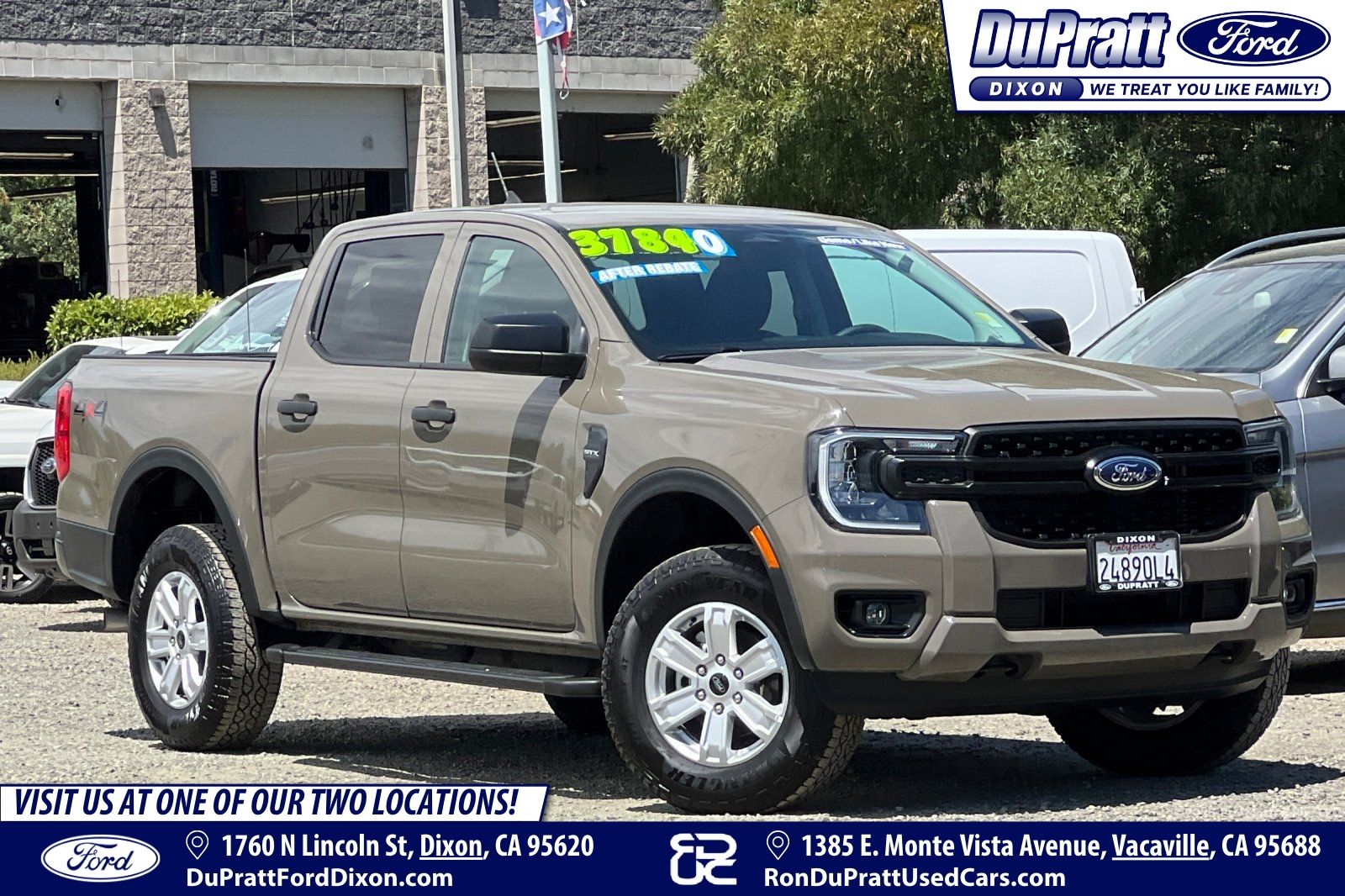 Gray 2026 Ford Ranger Pickup Truck Four-Wheel Drive Automatic