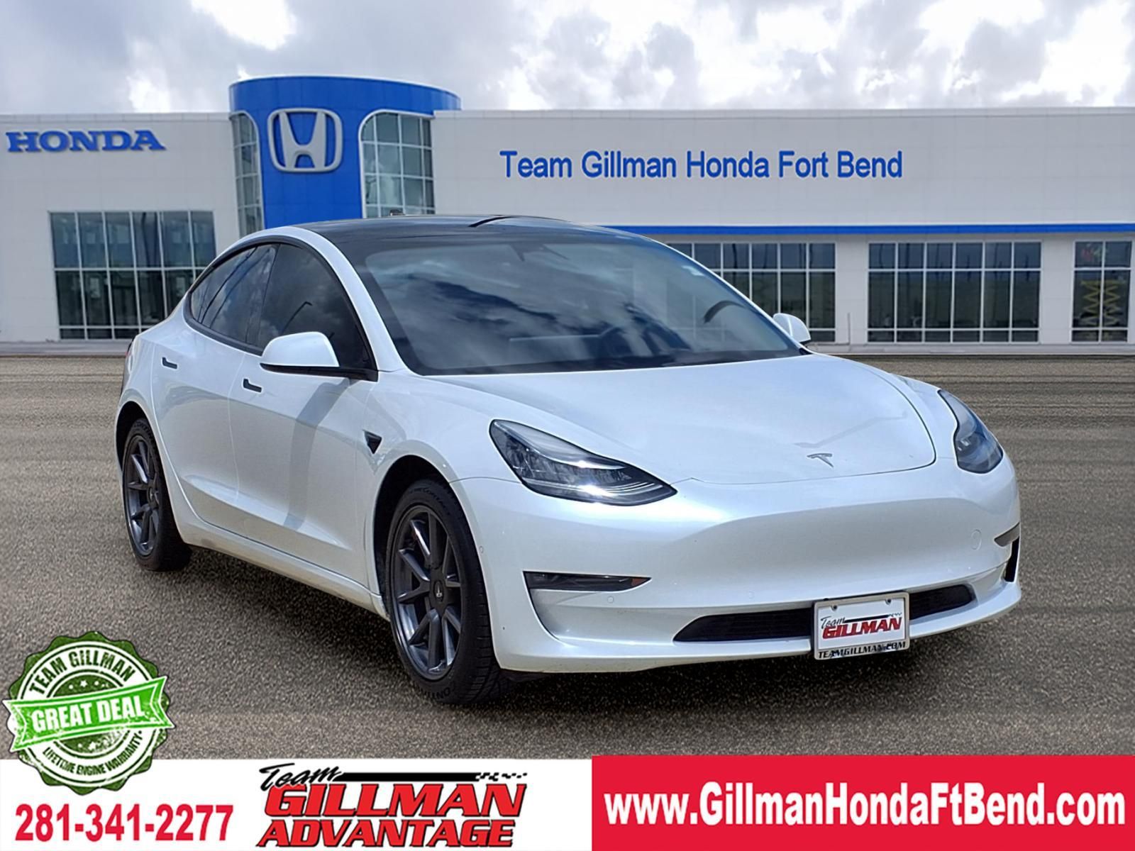 Pearl White Multi-Coat 2022 Tesla Model 3 Long Range AWD Sedan All-Wheel Drive 1-Speed Automatic