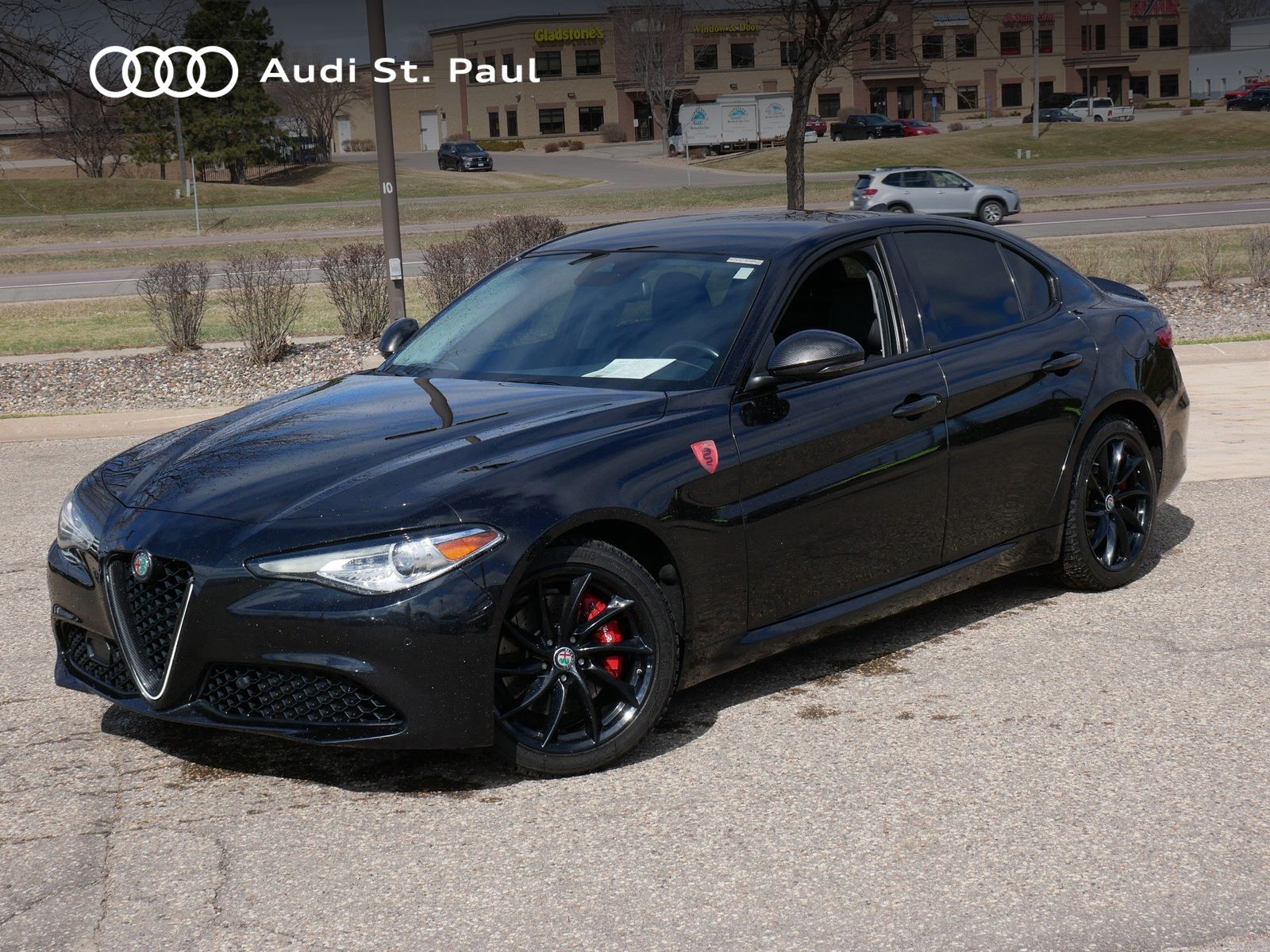 Vulcano Black Metallic 2017 Alfa Romeo Giulia Ti AWD Sedan All-Wheel Drive 8-Speed Automatic