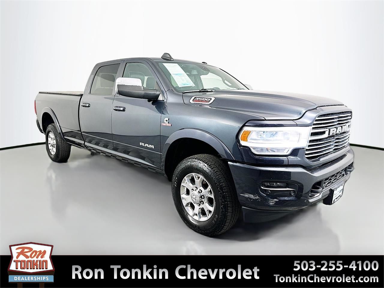 Gray (Maximum Steel Metallic Clearcoat) 2020 RAM 3500 Pickup Truck Four-Wheel Drive 6-Speed Automatic