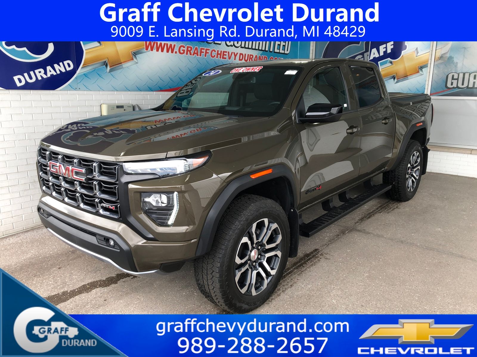 Deep Bronze Metallic 2024 GMC Canyon AT4 Crew Cab 4WD Pickup Truck Four-Wheel Drive 8-Speed Automatic