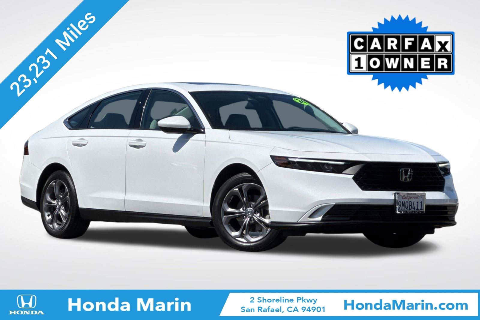 Platinum White Pearl 2024 Honda Accord Sedan Front-Wheel Drive Continuously Variable Transmission