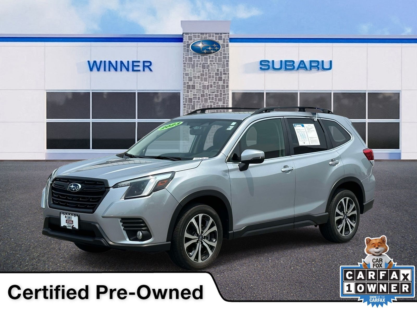 Ice Silver Metallic 2023 Subaru Forester SUV / Crossover All-Wheel Drive Continuously Variable Transmission