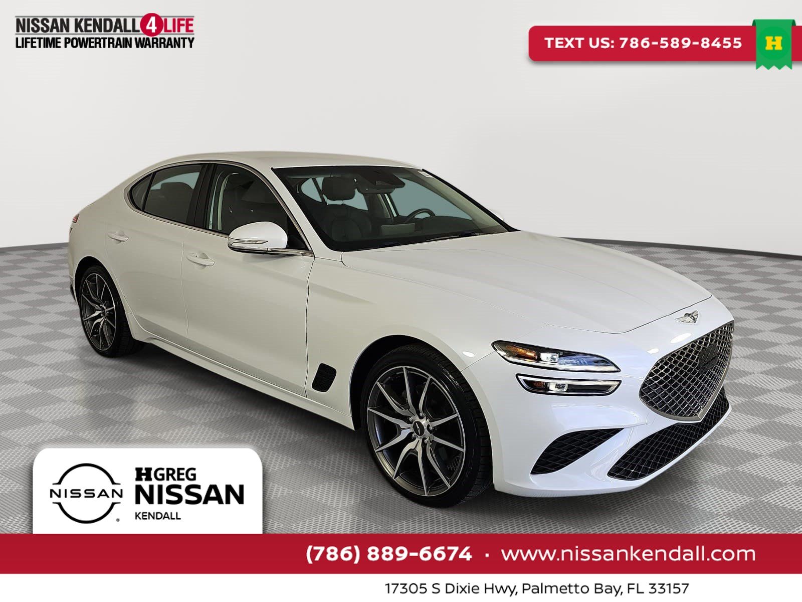 Uyuni White 2023 Genesis G70 Sedan Rear-Wheel Drive 8-Speed Automatic