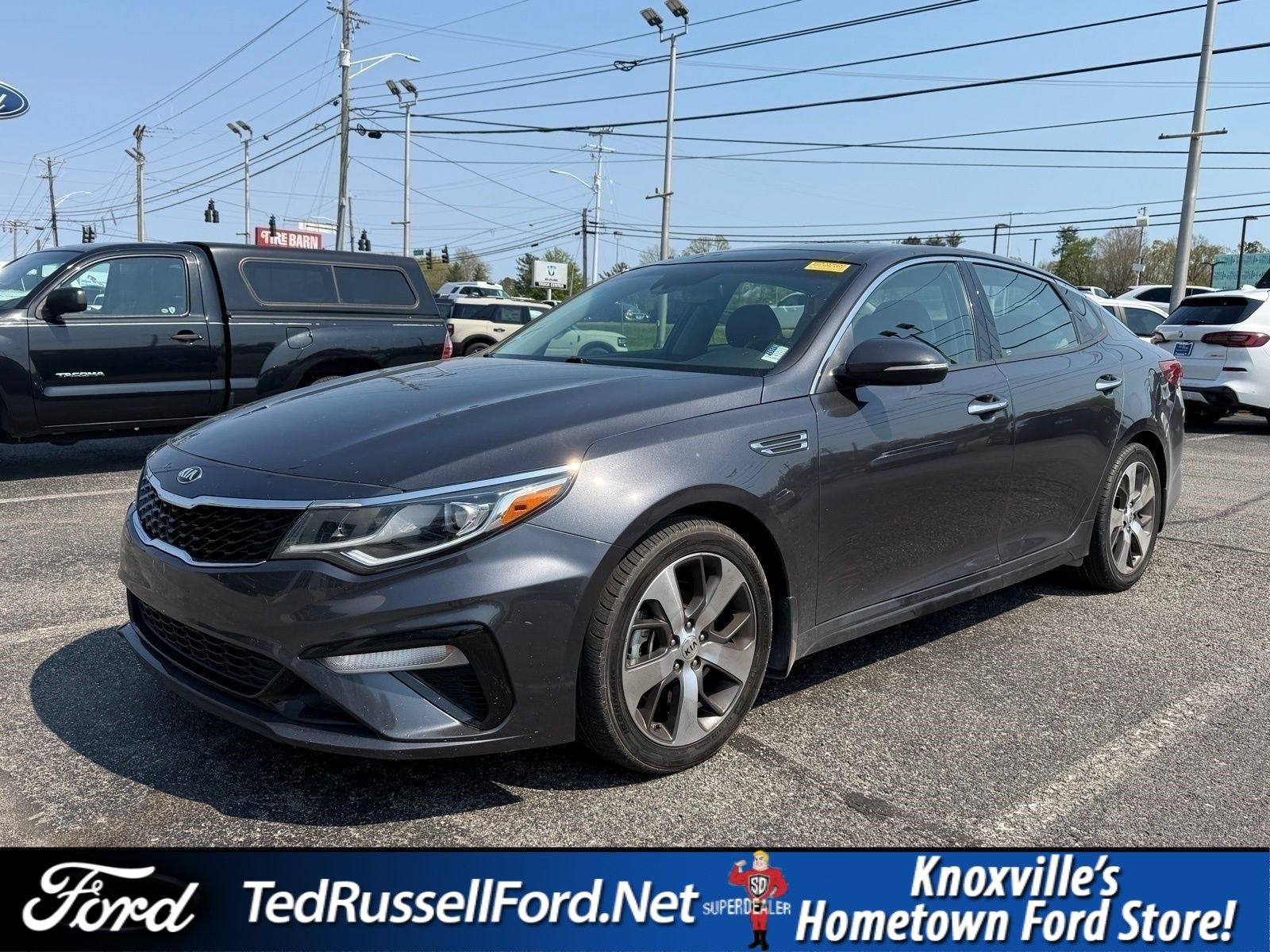 Gray (Platinum Graphite) 2019 Kia Optima S FWD Sedan Front-Wheel Drive 6-Speed Automatic