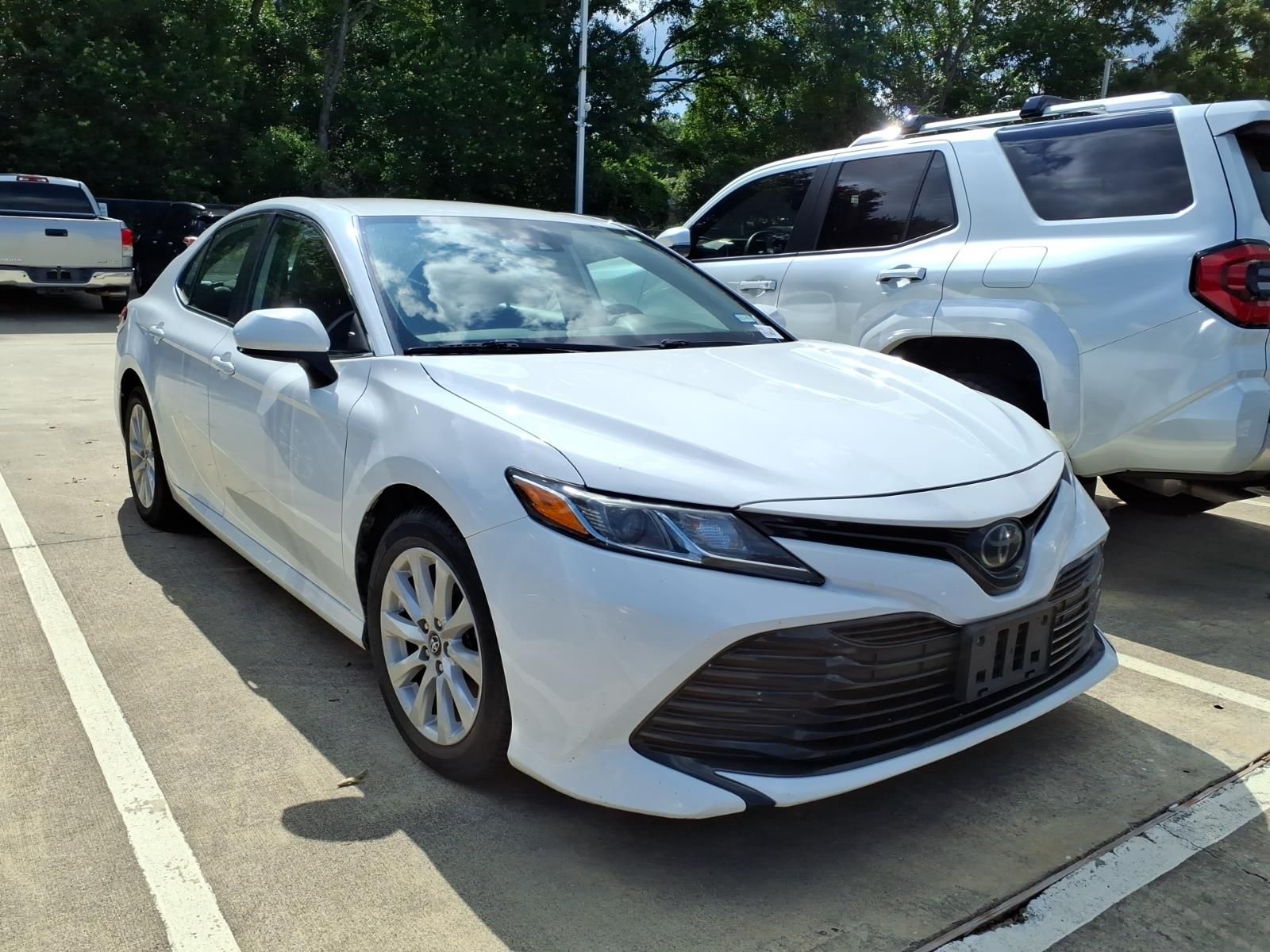 2020 Toyota Camry LE White at Joe Myers Mazda Kia