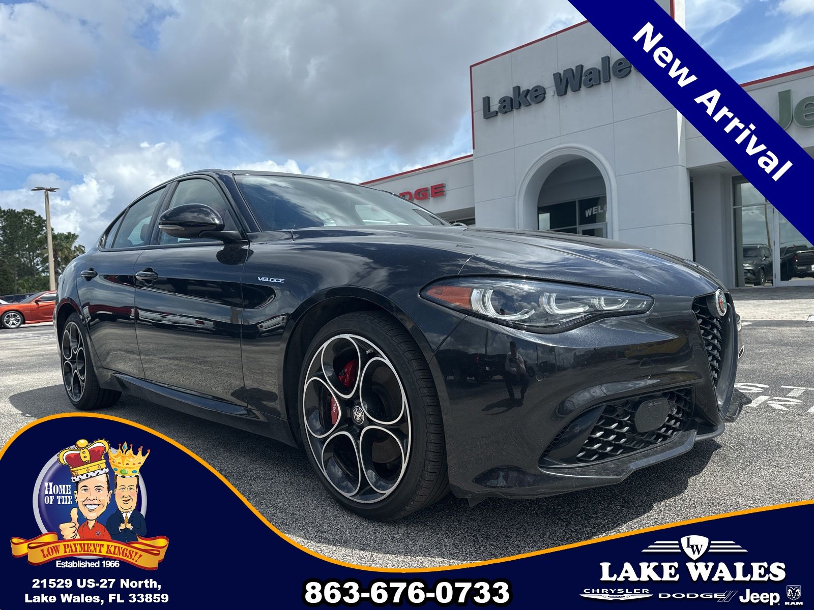 Black 2024 Alfa Romeo Giulia Veloce AWD Sedan All-Wheel Drive 8-Speed Automatic