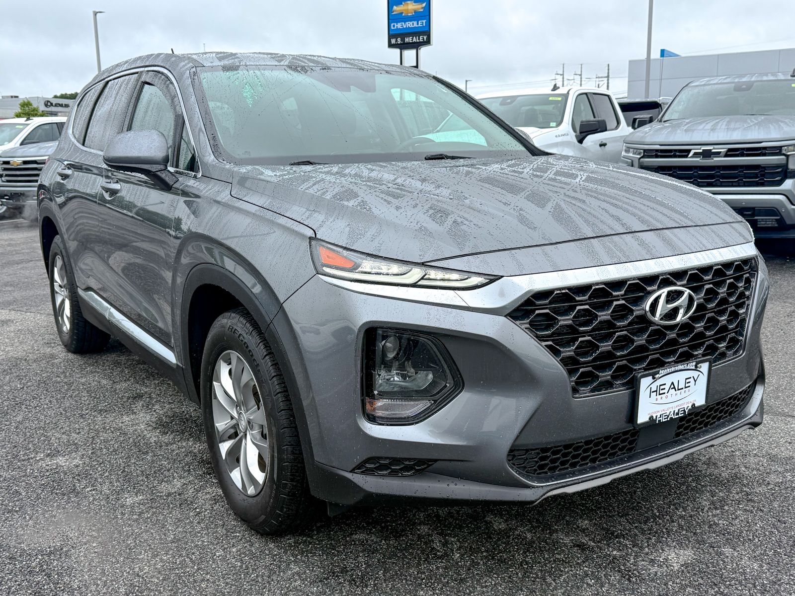 Machine Gray 2019 Hyundai Santa Fe SUV / Crossover All-Wheel Drive 8-Speed Automatic