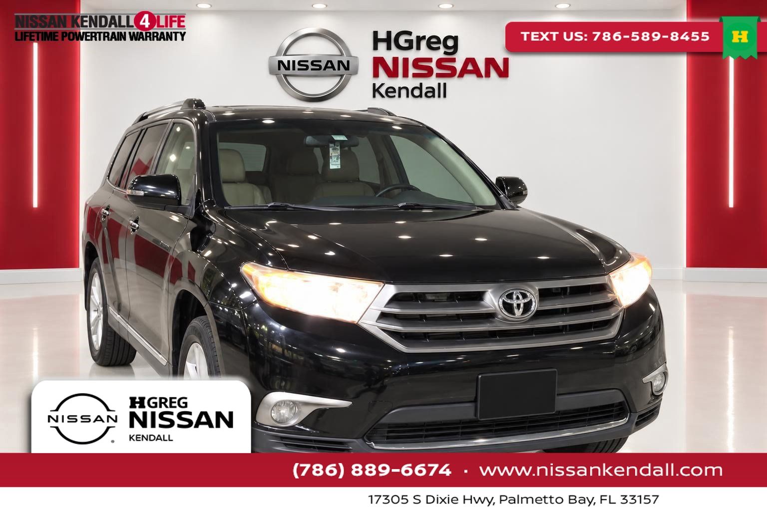Black 2013 Toyota Highlander SUV / Crossover Front-Wheel Drive 5-Speed Automatic Overdrive