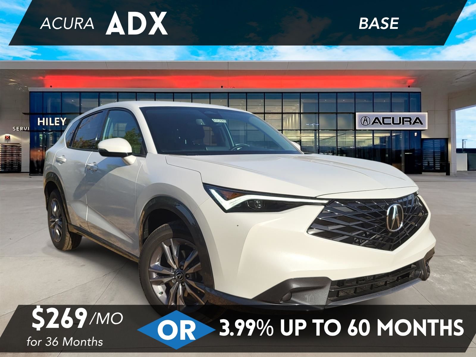 Platinum White Pearl 2026 Acura ADX SUV / Crossover Front-Wheel Drive Continuously Variable Transmission