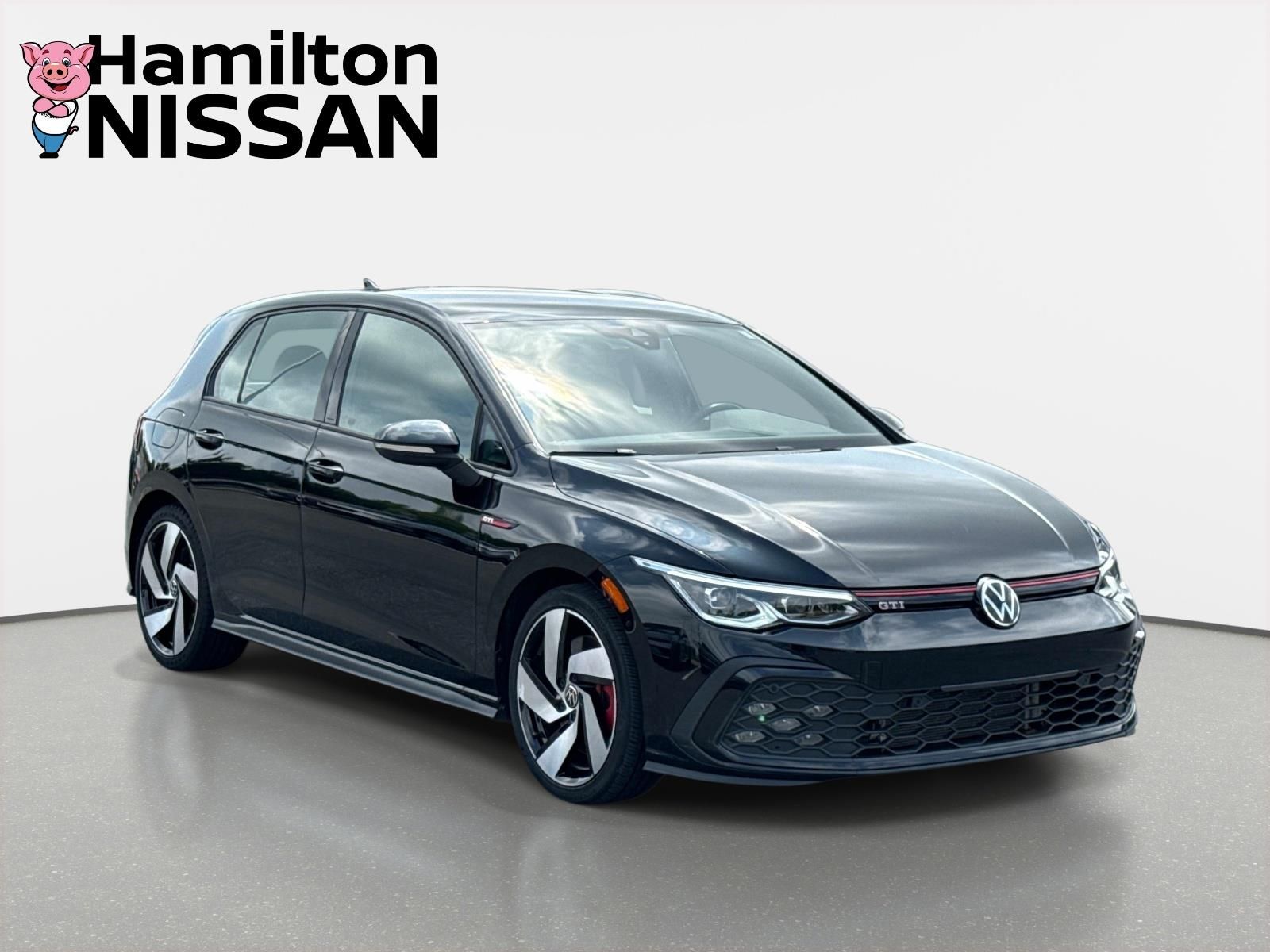 Deep Black Pearl 2024 Volkswagen Golf GTI S FWD Hatchback Front-Wheel Drive 7-Speed Dual Clutch