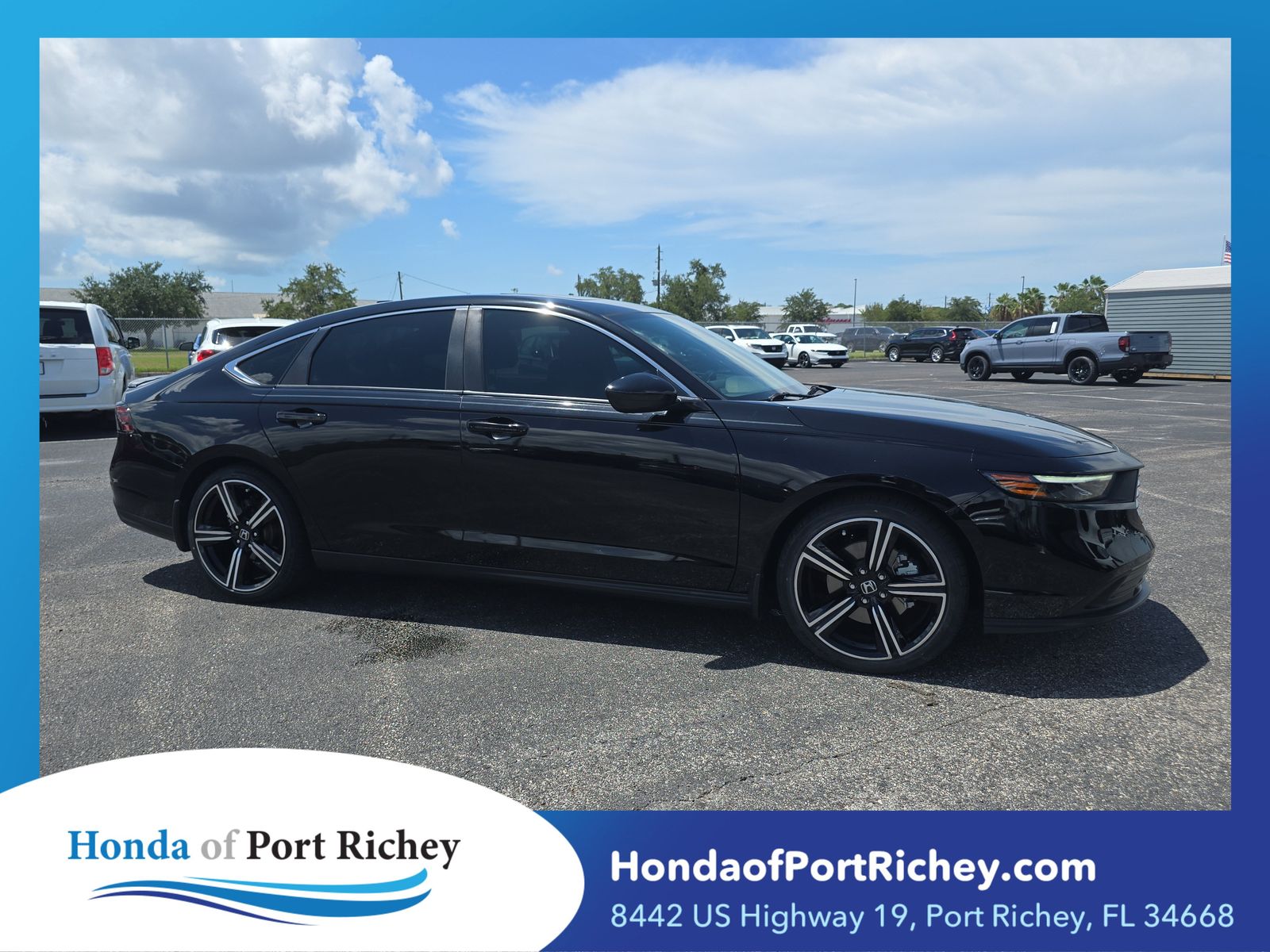 Canyon River Blue Metallic 2024 Honda Accord Hybrid Sedan Front-Wheel Drive Continuously Variable Transmission