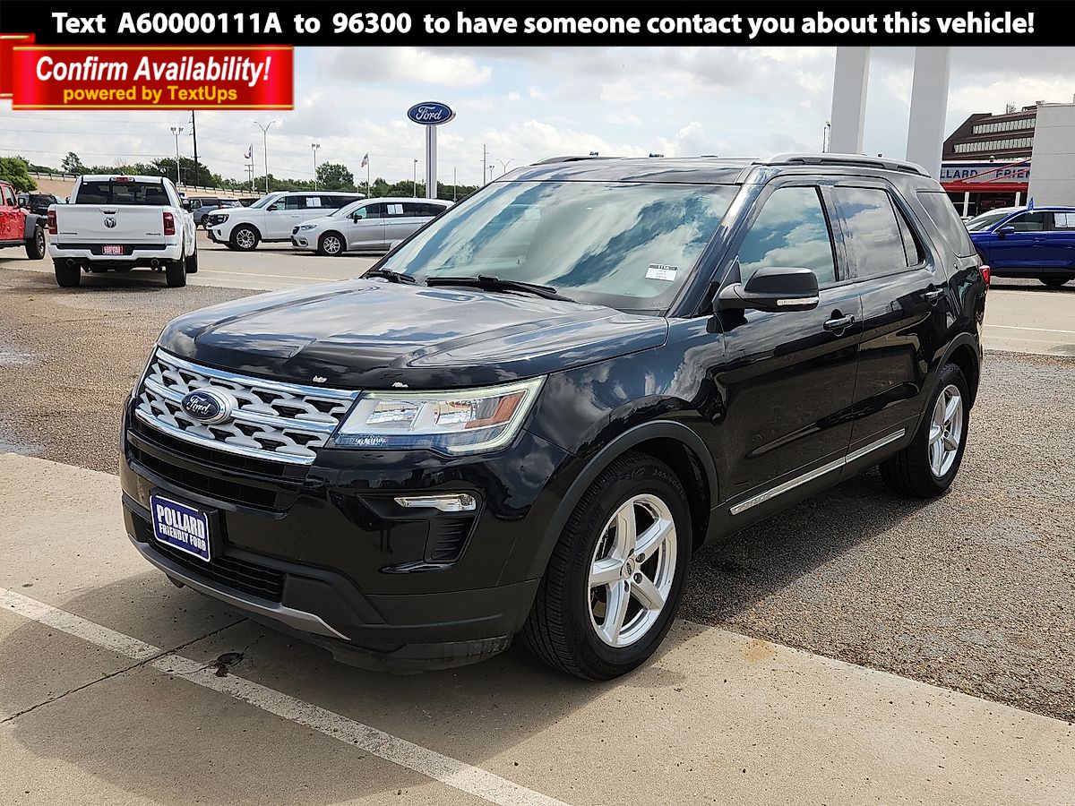 Agate Black Metallic 2019 Ford Explorer XLT SUV / Crossover Front-Wheel Drive 6-Speed Automatic