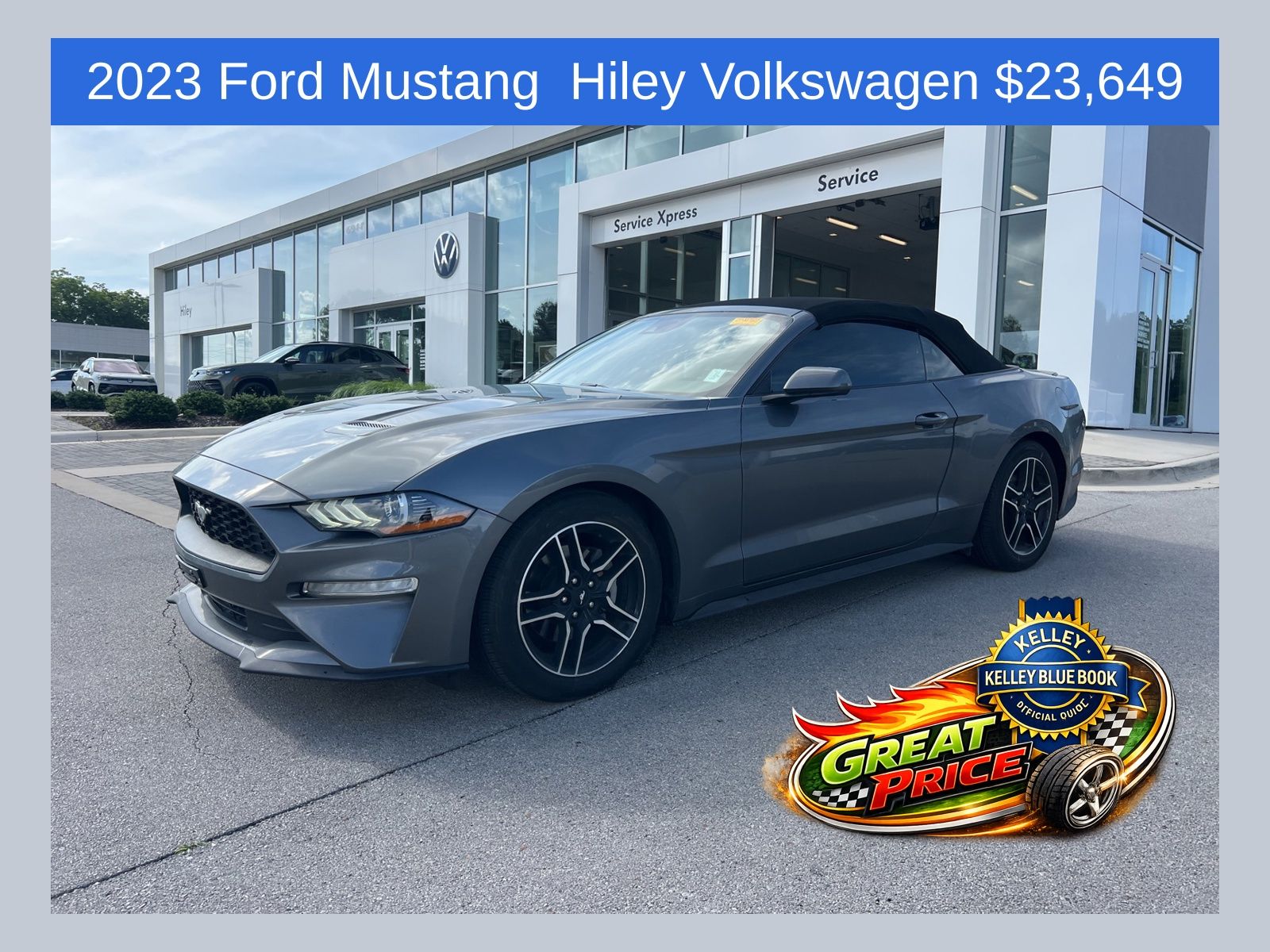 Gray Metallic 2023 Ford Mustang Convertible Rear-Wheel Drive Automatic