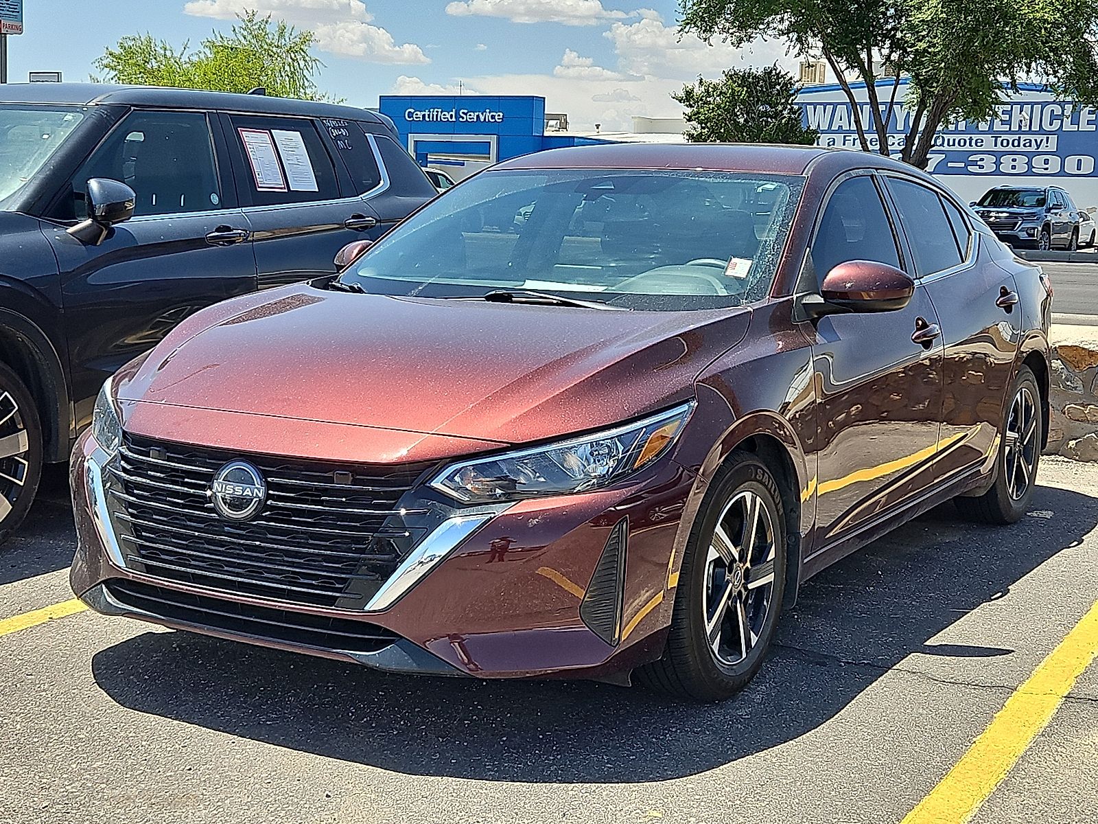 Rosewood Metallic 2025 Nissan Sentra Sedan Front-Wheel Drive Continuously Variable Transmission
