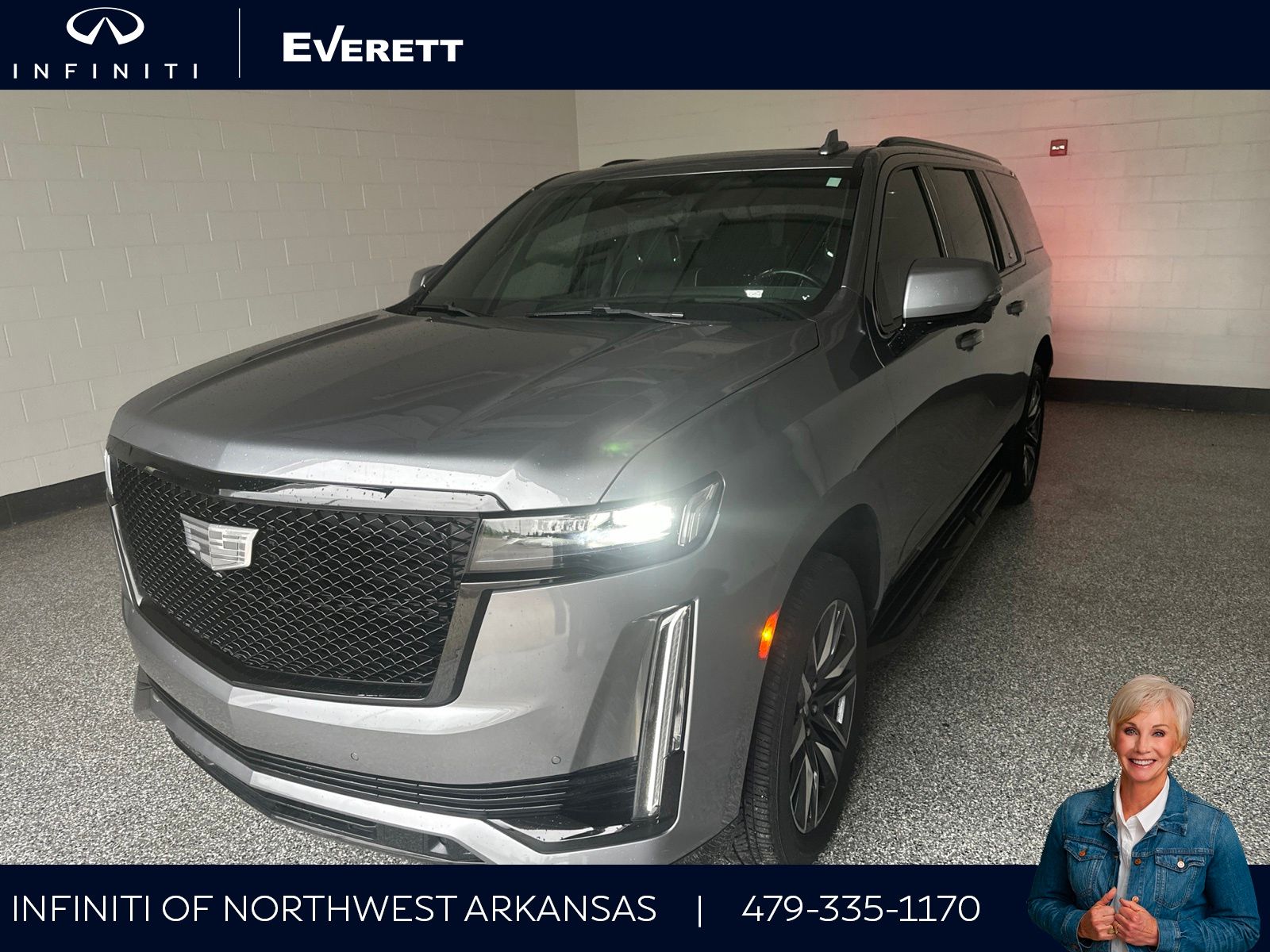 Gray (Satin Steel Metallic) 2021 Cadillac Escalade ESV SUV / Crossover Four-Wheel Drive 