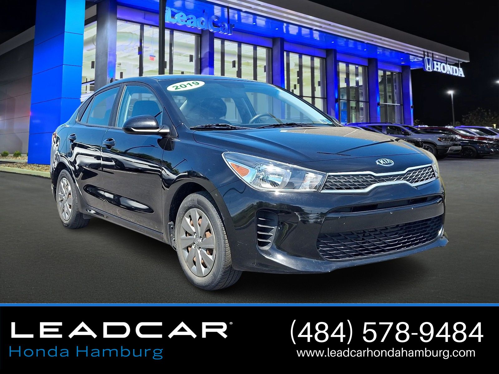 Aurora Black 2019 Kia Rio Sedan Front-Wheel Drive 6-Speed Automatic