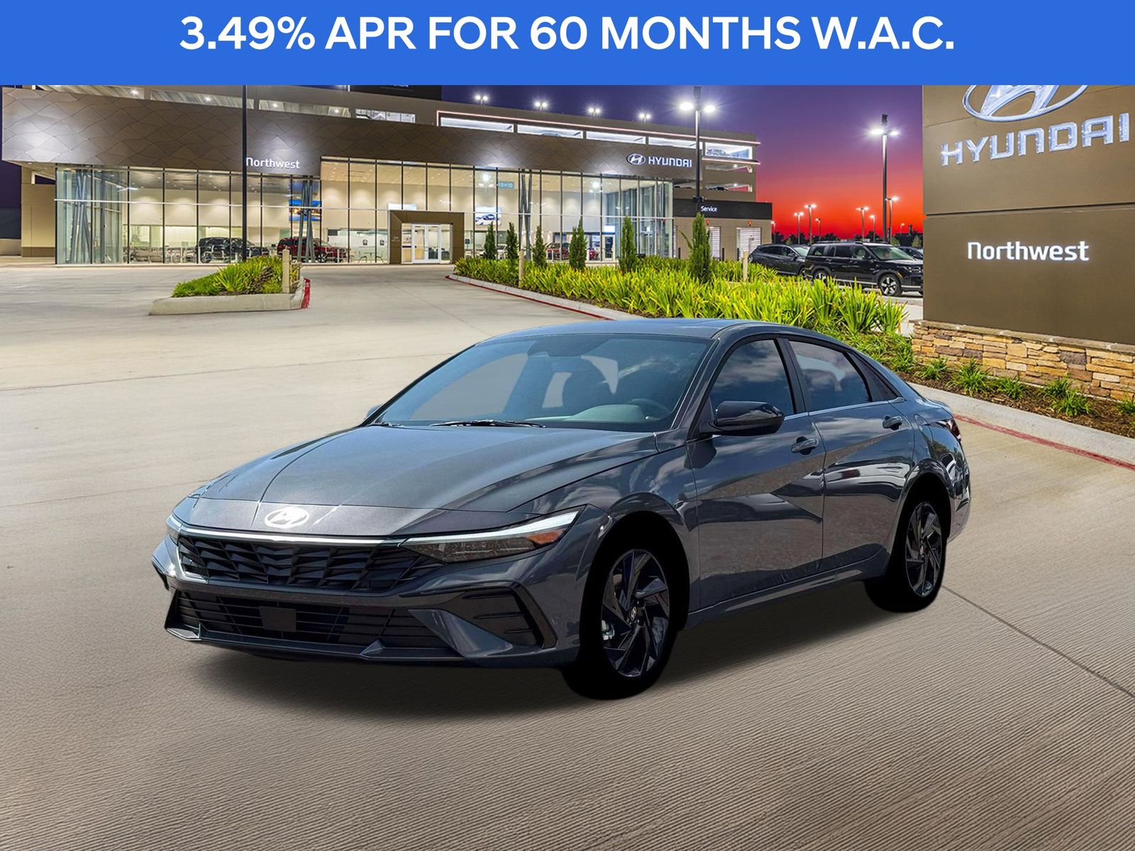 Ecotronic Gray 2026 Hyundai Elantra Sedan Front-Wheel Drive Continuously Variable Transmission