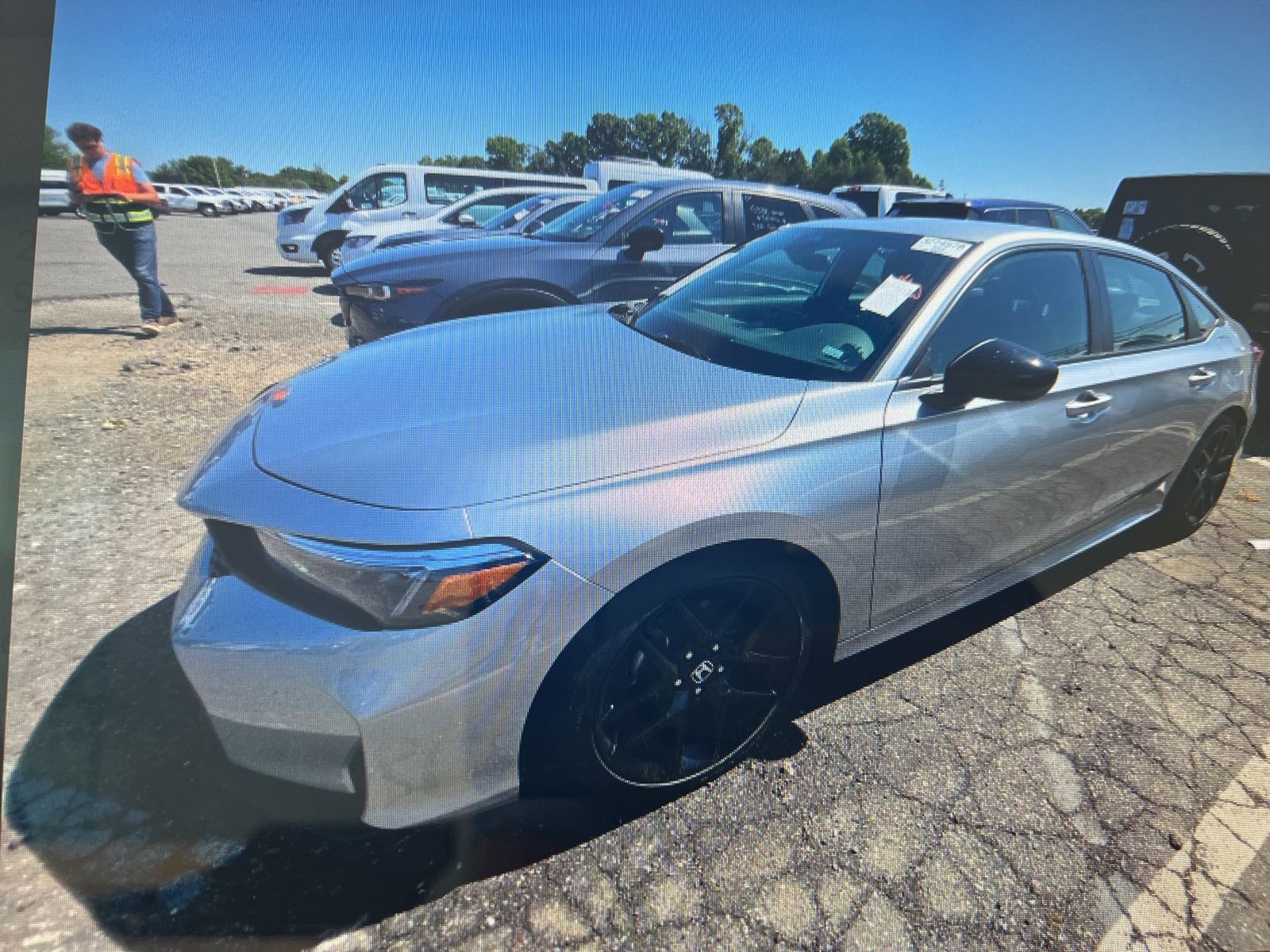Gray 2025 Honda Civic Sport FWD Sedan Front-Wheel Drive Continuously Variable Transmission