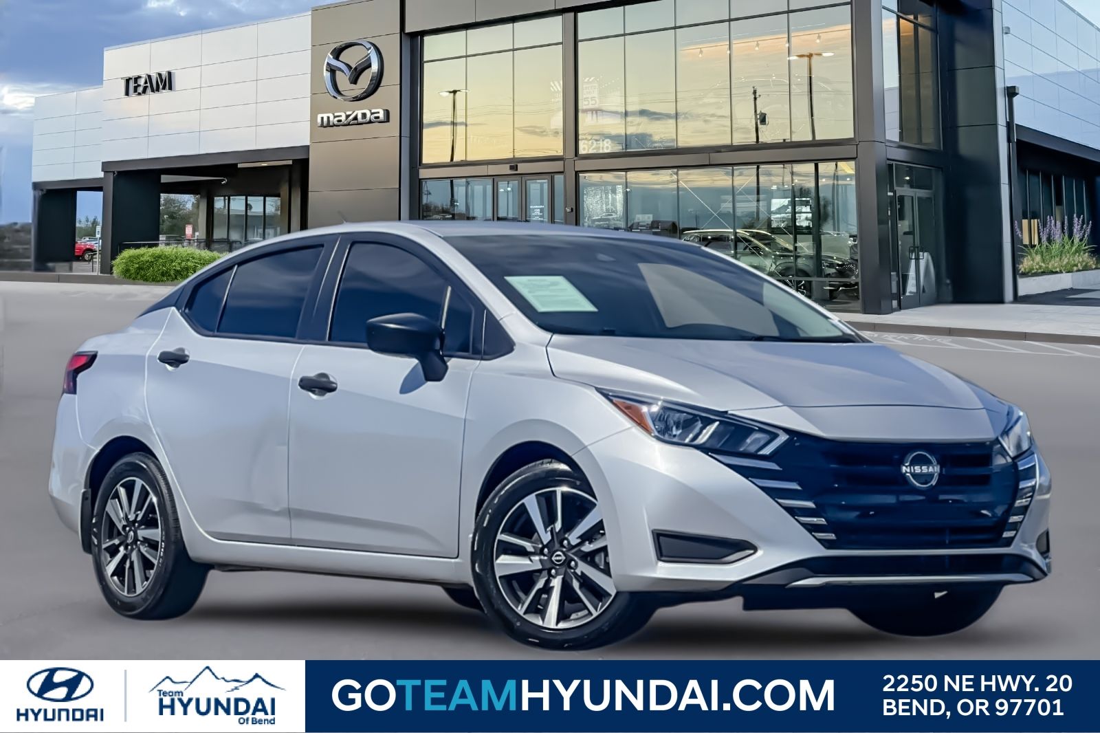 Brilliant Silver Metallic 2024 Nissan Versa Sedan Front-Wheel Drive Continuously Variable Transmission