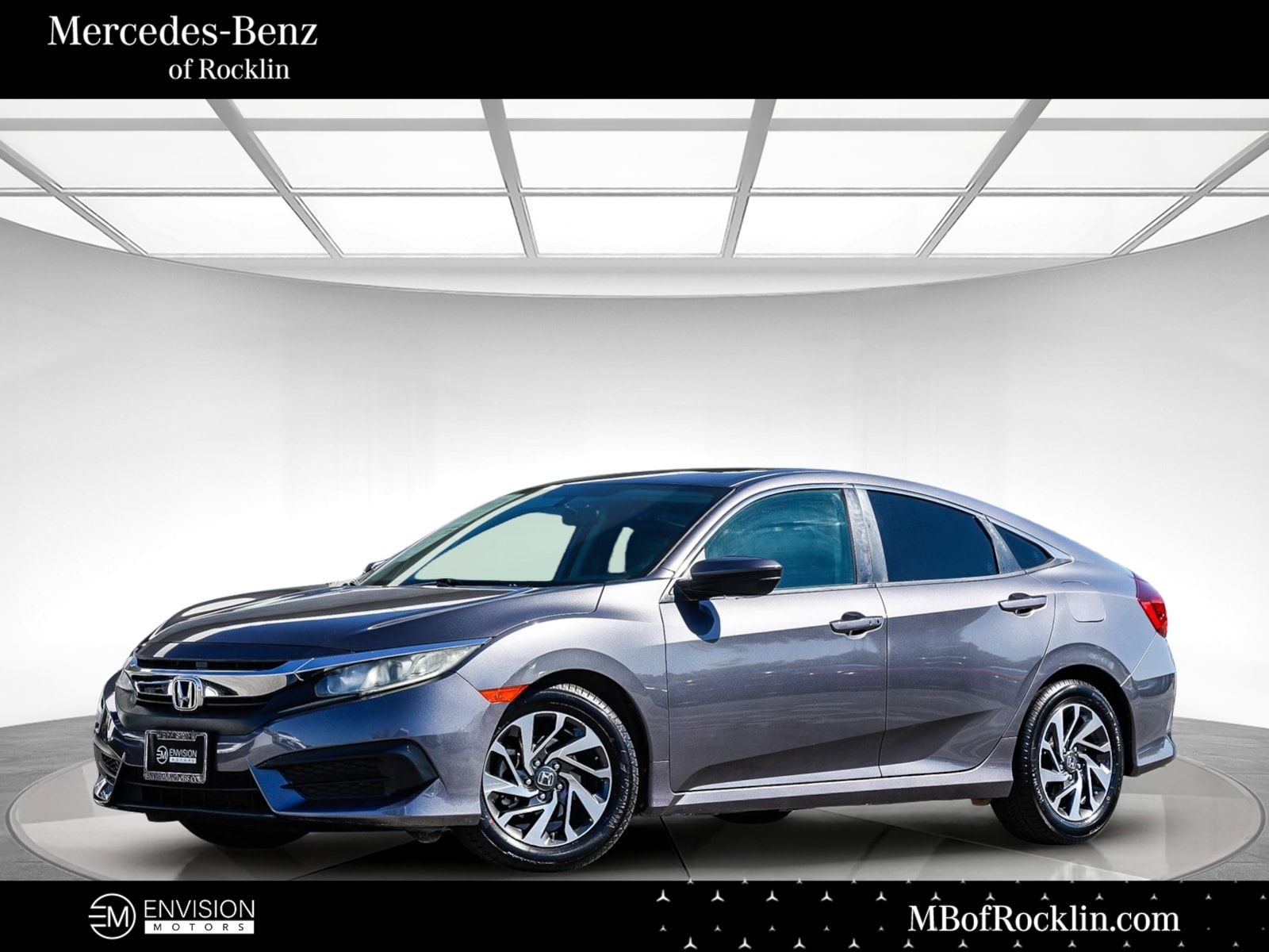 Cosmic Blue Metallic 2018 Honda Civic Sedan Front-Wheel Drive Continuously Variable Transmission