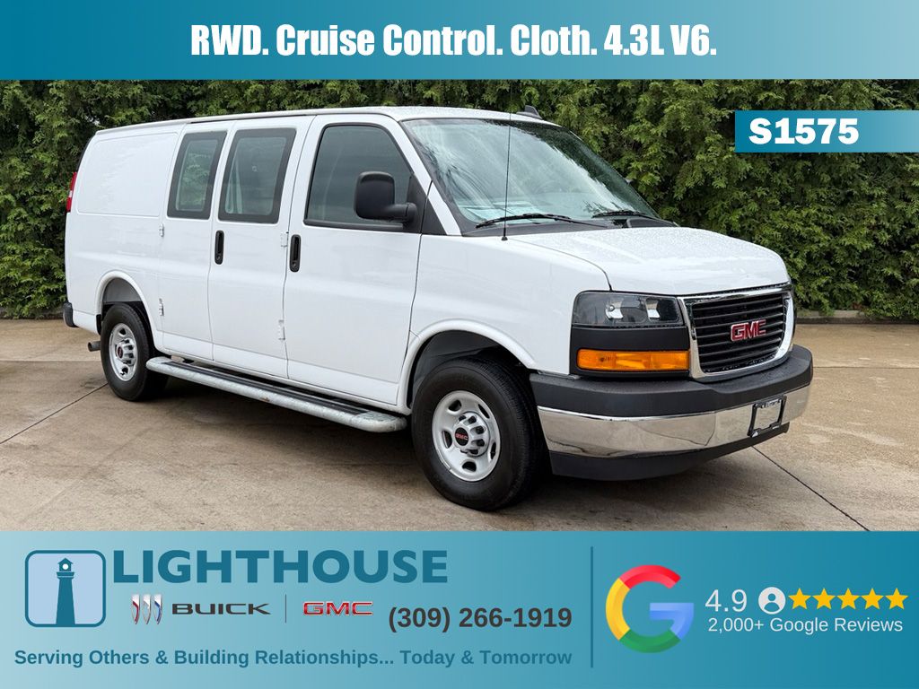 Summit White 2025 GMC Savana Cargo Van Rear-Wheel Drive 8-Speed Automatic Overdrive