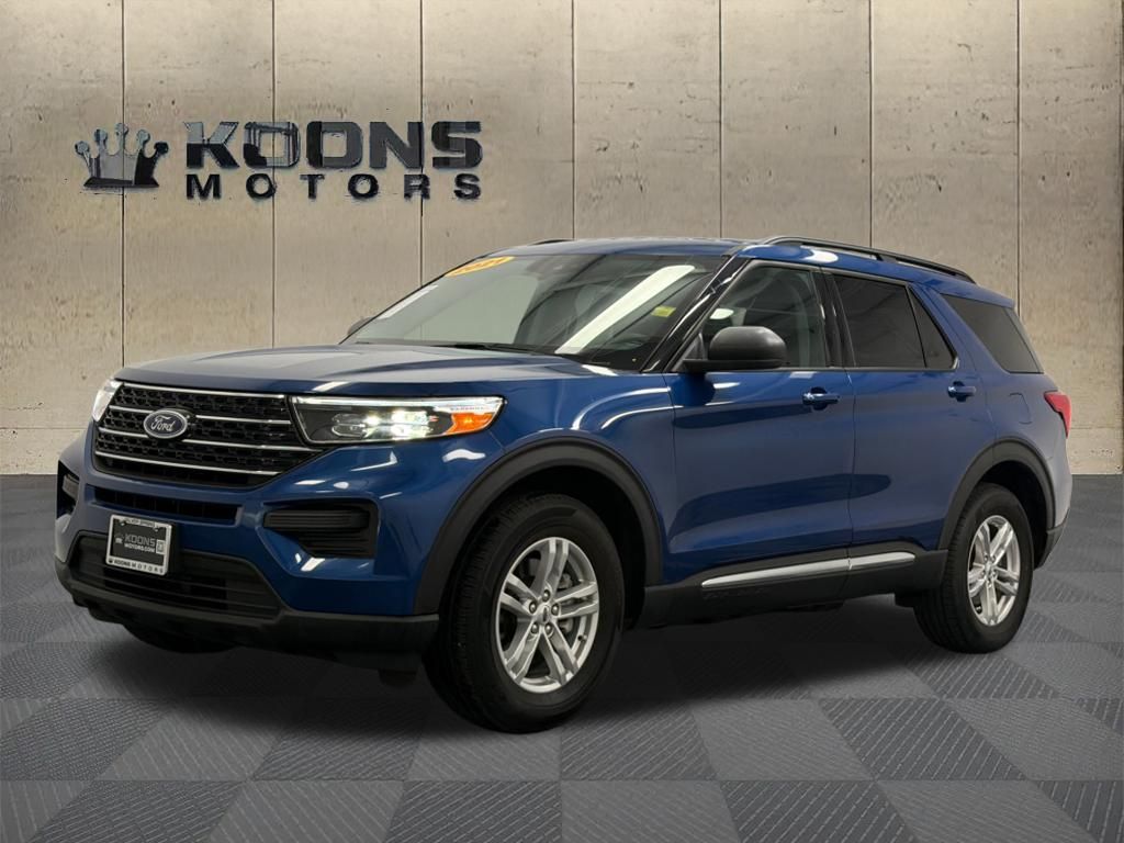 Atlas Blue Metallic 2021 Ford Explorer SUV / Crossover All-Wheel Drive Automatic