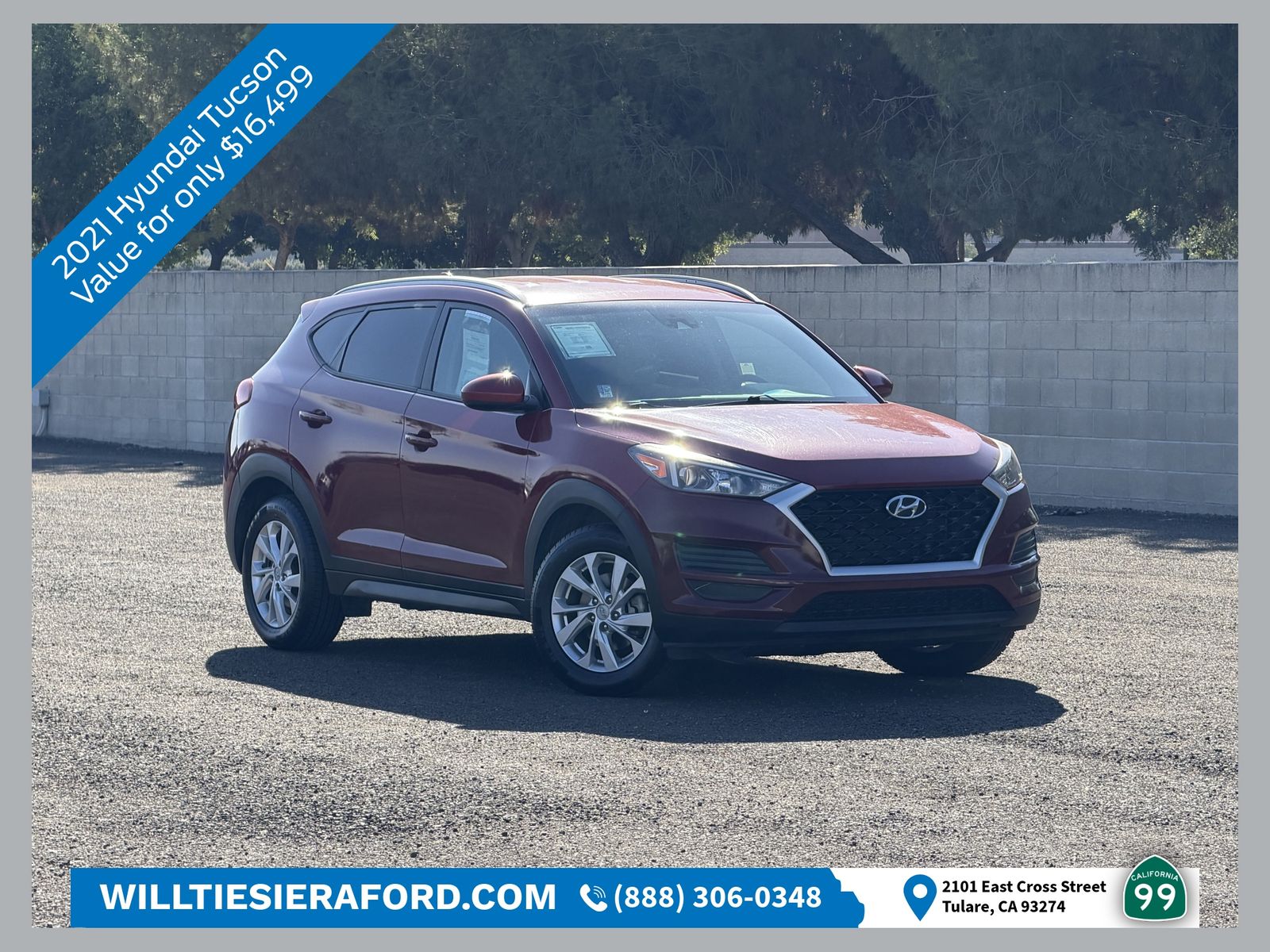Red Crimson 2021 Hyundai Tucson SUV / Crossover Front-Wheel Drive 6-Speed Automatic