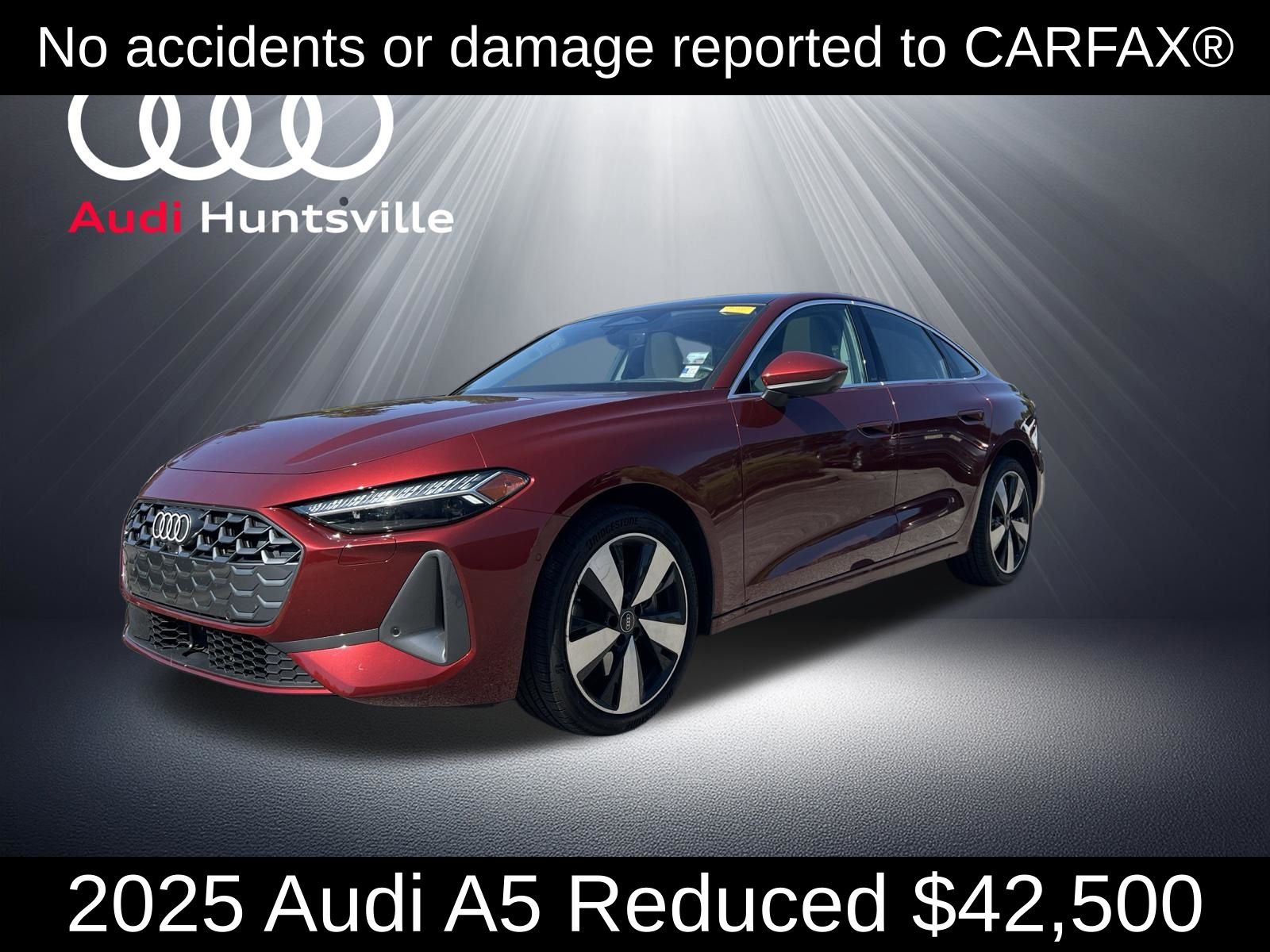 Grenadine Red Metallic 2025 Audi A5 Sedan All-Wheel Drive 7-Speed Automatic