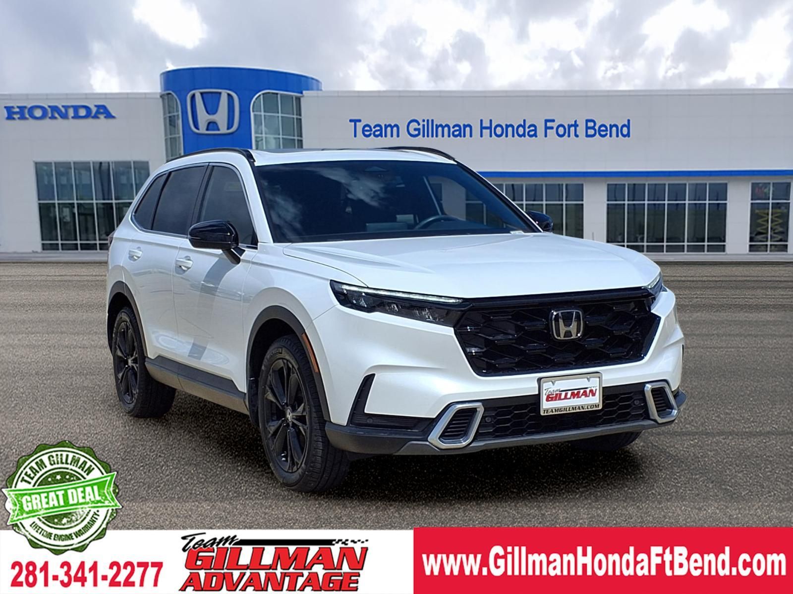 Platinum White Pearl 2024 Honda CR-V Hybrid Sport Touring AWD SUV / Crossover All-Wheel Drive Continuously Variable Transmission