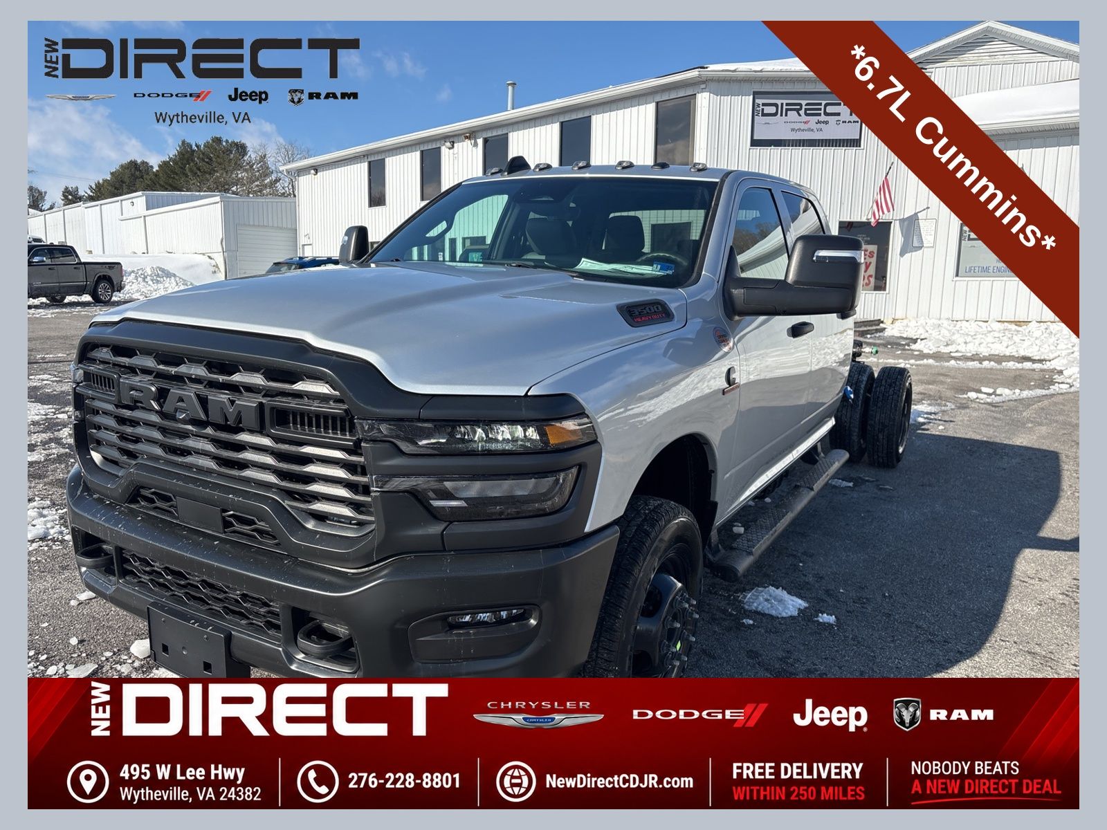 Silver Zynith 2026 RAM 3500 Chassis Pickup Truck Four-Wheel Drive 8-Speed Automatic