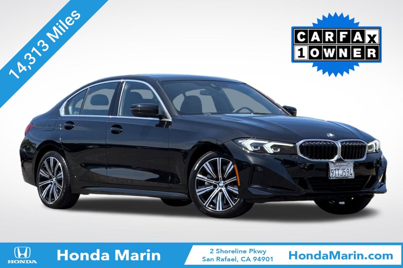 Black Sapphire Metallic 2025 BMW 3 Series Sedan All-Wheel Drive 8-Speed Automatic