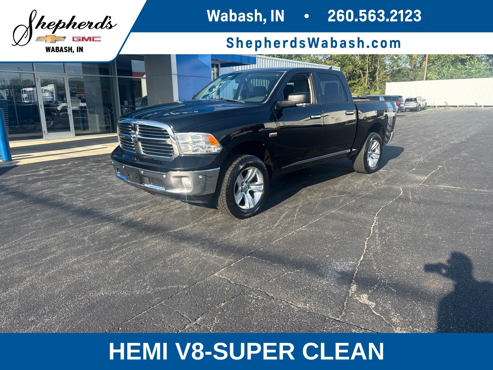 Black Clearcoat 2014 RAM 1500 Pickup Truck Four-Wheel Drive 8-Speed Automatic