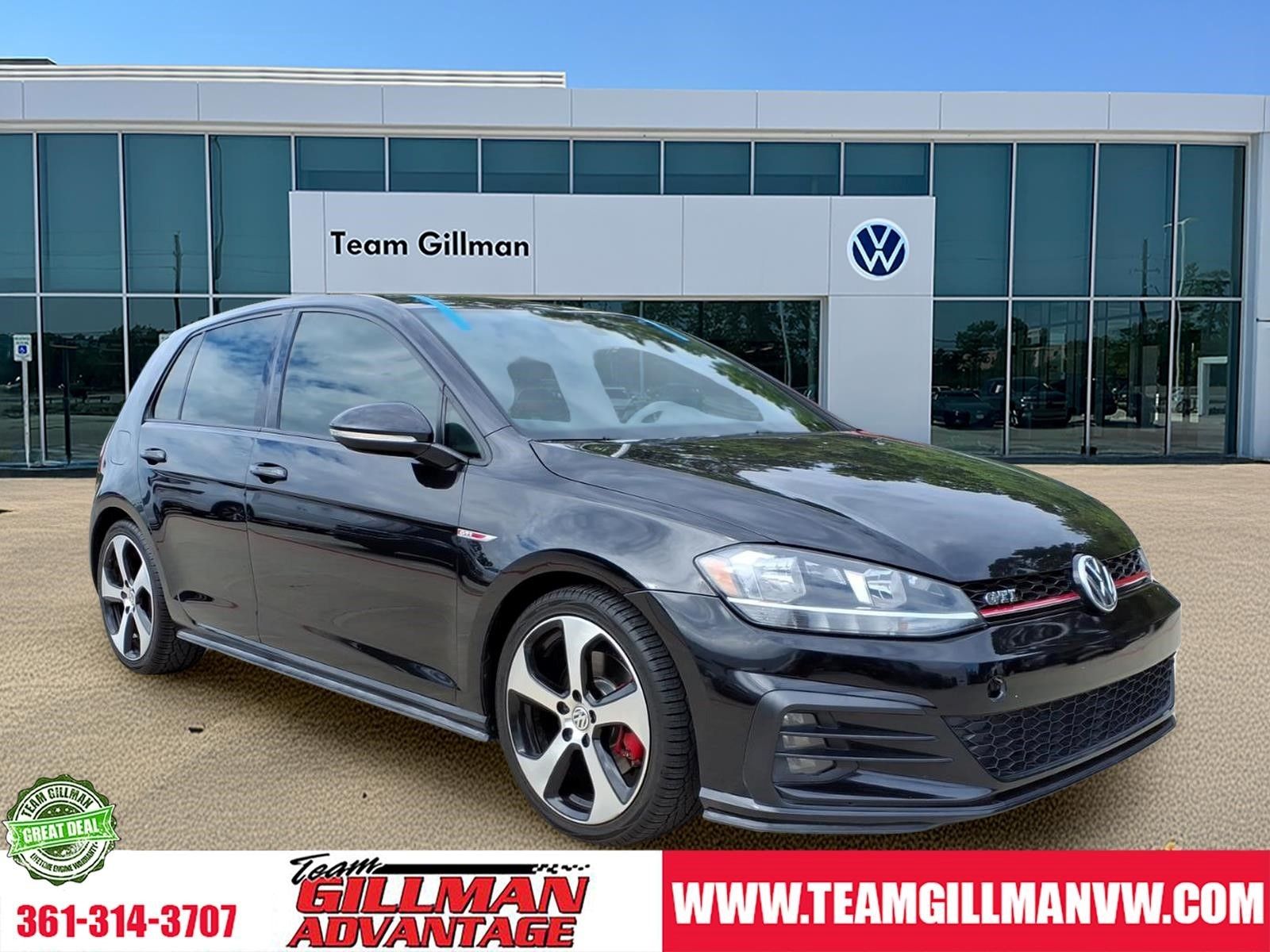 Deep Black Pearl Metallic 2018 Volkswagen Golf GTI Hatchback Front-Wheel Drive 6-Speed Manual
