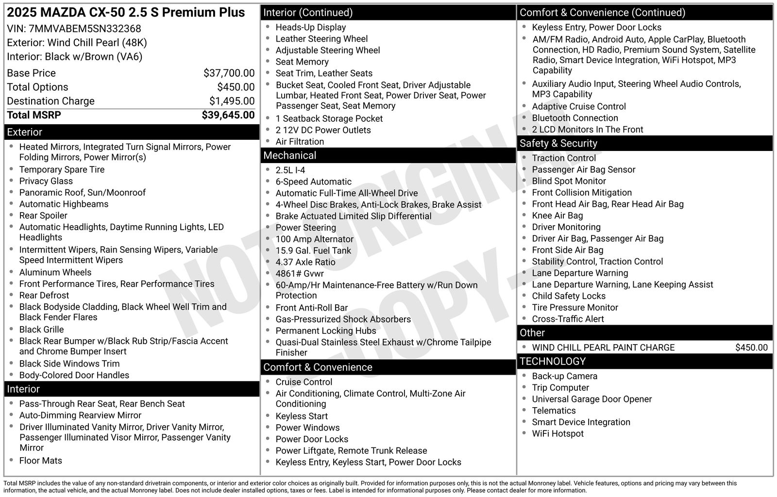 Used Car 2025 Mazda Cx-50  Utility 2.5 S Premium Plus Package All Wheel Drive For Sale Under $35,000 In Austin, Texas