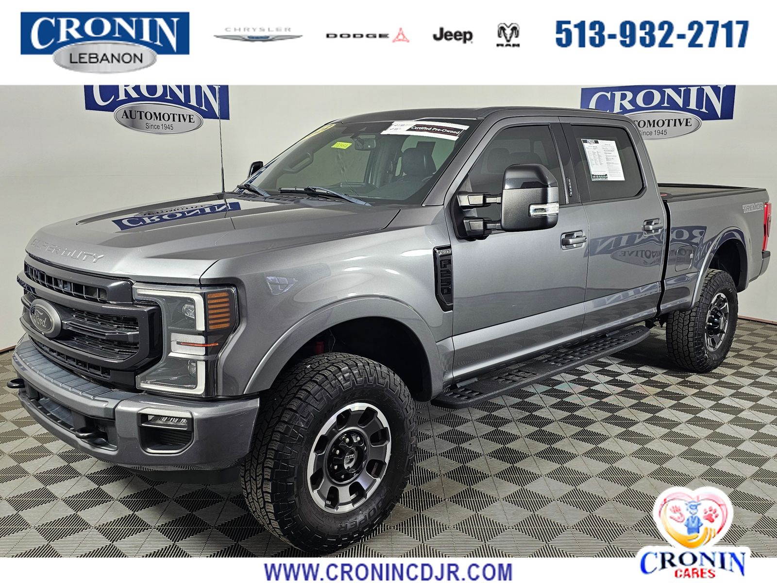 Gray Metallic 2022 Ford F-250 Super Duty Lariat Crew Cab 4WD Pickup Truck Four-Wheel Drive Automatic
