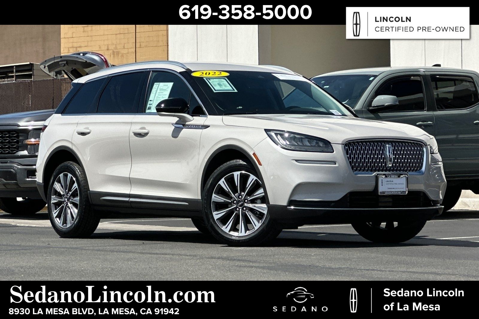 Pearl Metallic 2022 Lincoln Corsair Reserve FWD SUV / Crossover Front-Wheel Drive 8-Speed Automatic