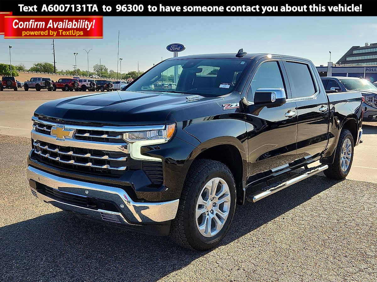 Black 2026 Chevrolet Silverado 1500 LTZ Crew Cab 4WD Pickup Truck Four-Wheel Drive Automatic