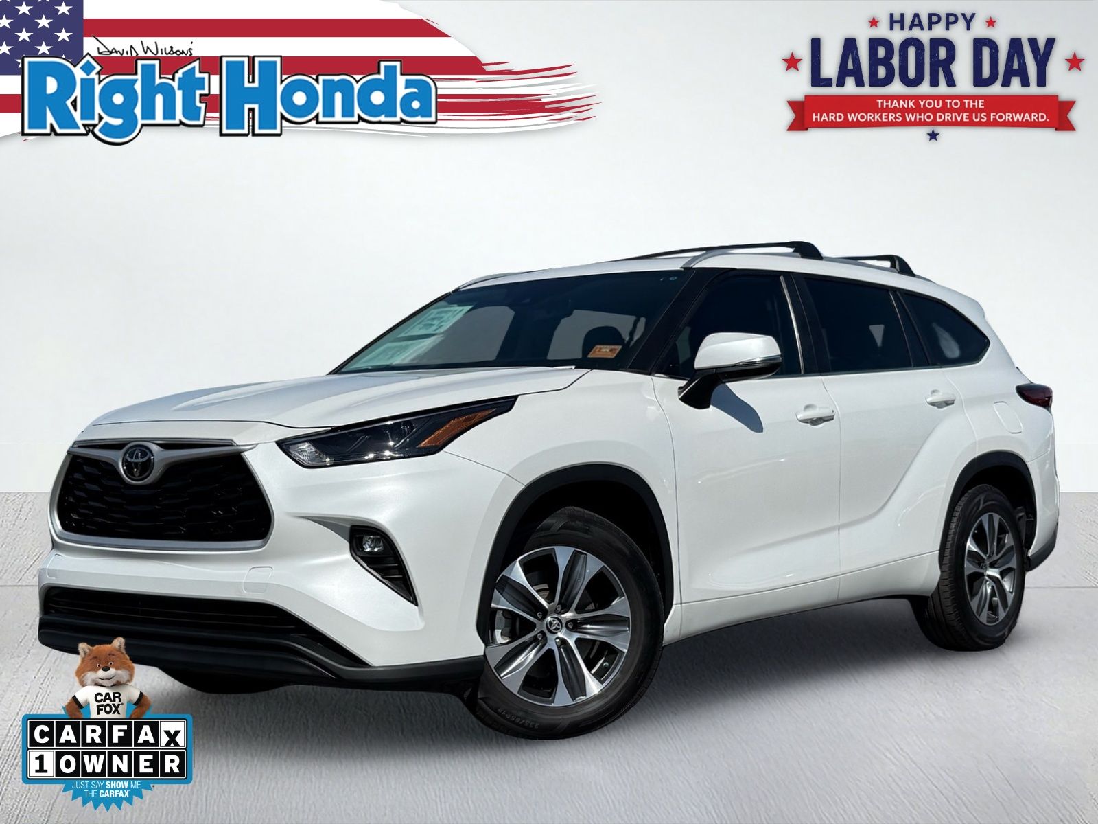 Pearl 2023 Toyota Highlander SUV / Crossover Front-Wheel Drive 8-Speed Automatic