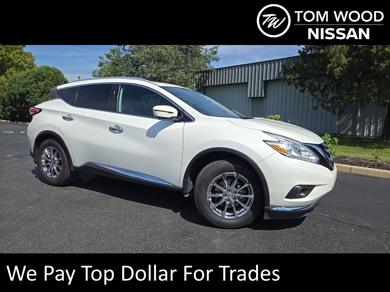 Pearl White 2017 Nissan Murano SUV / Crossover All-Wheel Drive Continuously Variable Transmission