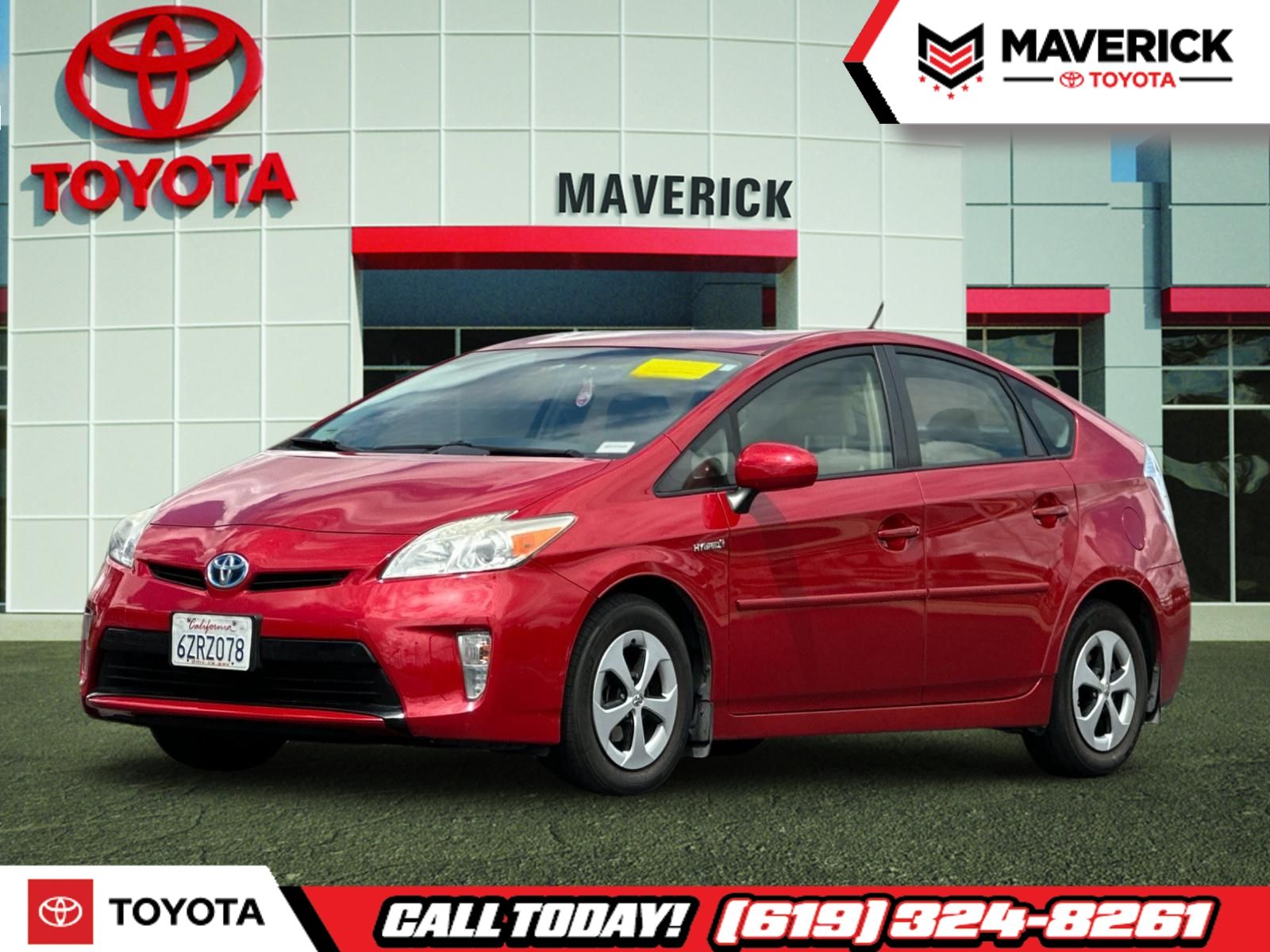 Barcelona Red Metallic 2013 Toyota Prius Three Hatchback Front-Wheel Drive Continuously Variable Transmission