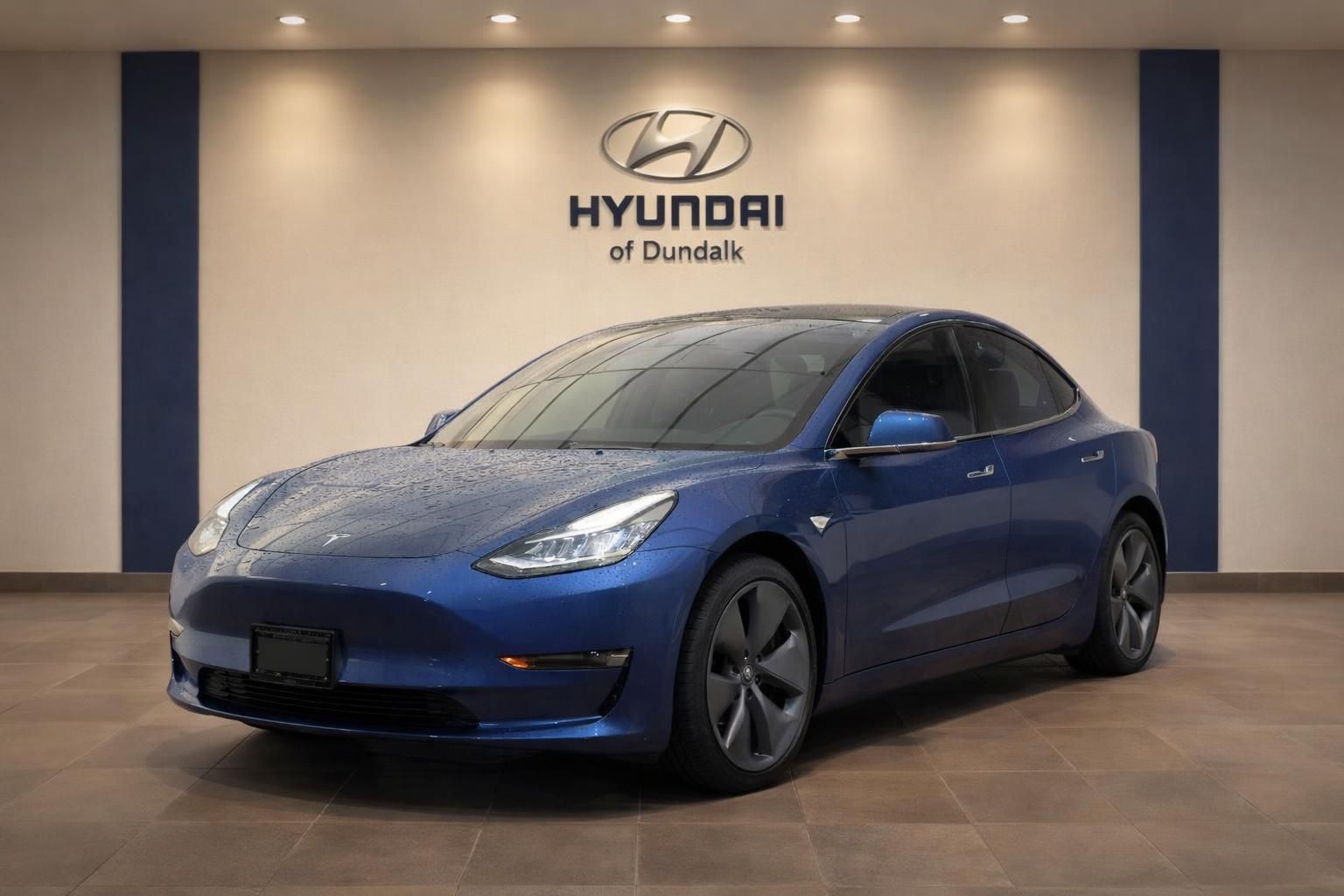 Blue 2020 Tesla Model 3 Sedan All-Wheel Drive 1-Speed Automatic